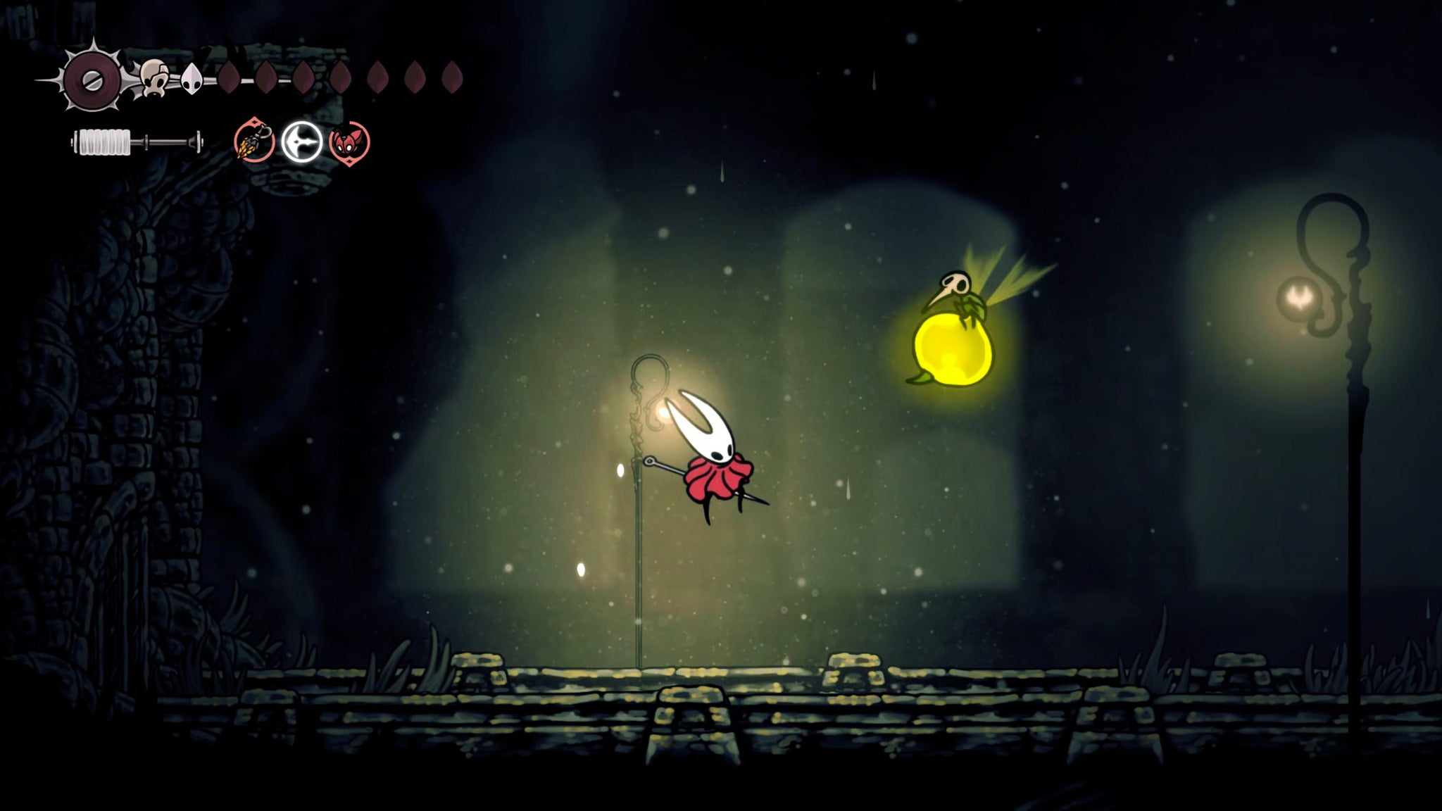 A screenshot of Hollow Knight: Silksong showing the path through the Putrified Ducts. - 4