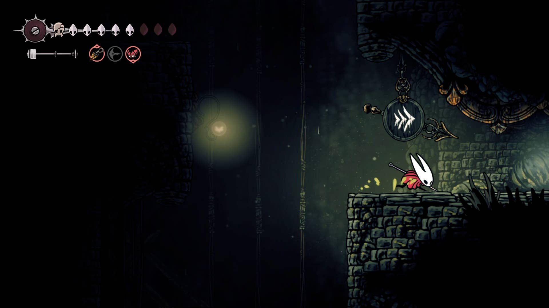 Screenshot of Hollow Knight: Silkson showing a path through corrupt ducts.