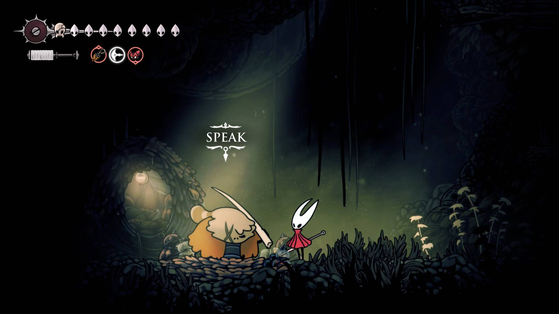 Screenshot of Hollow Knight: Silkson showing a path through corrupt ducts.