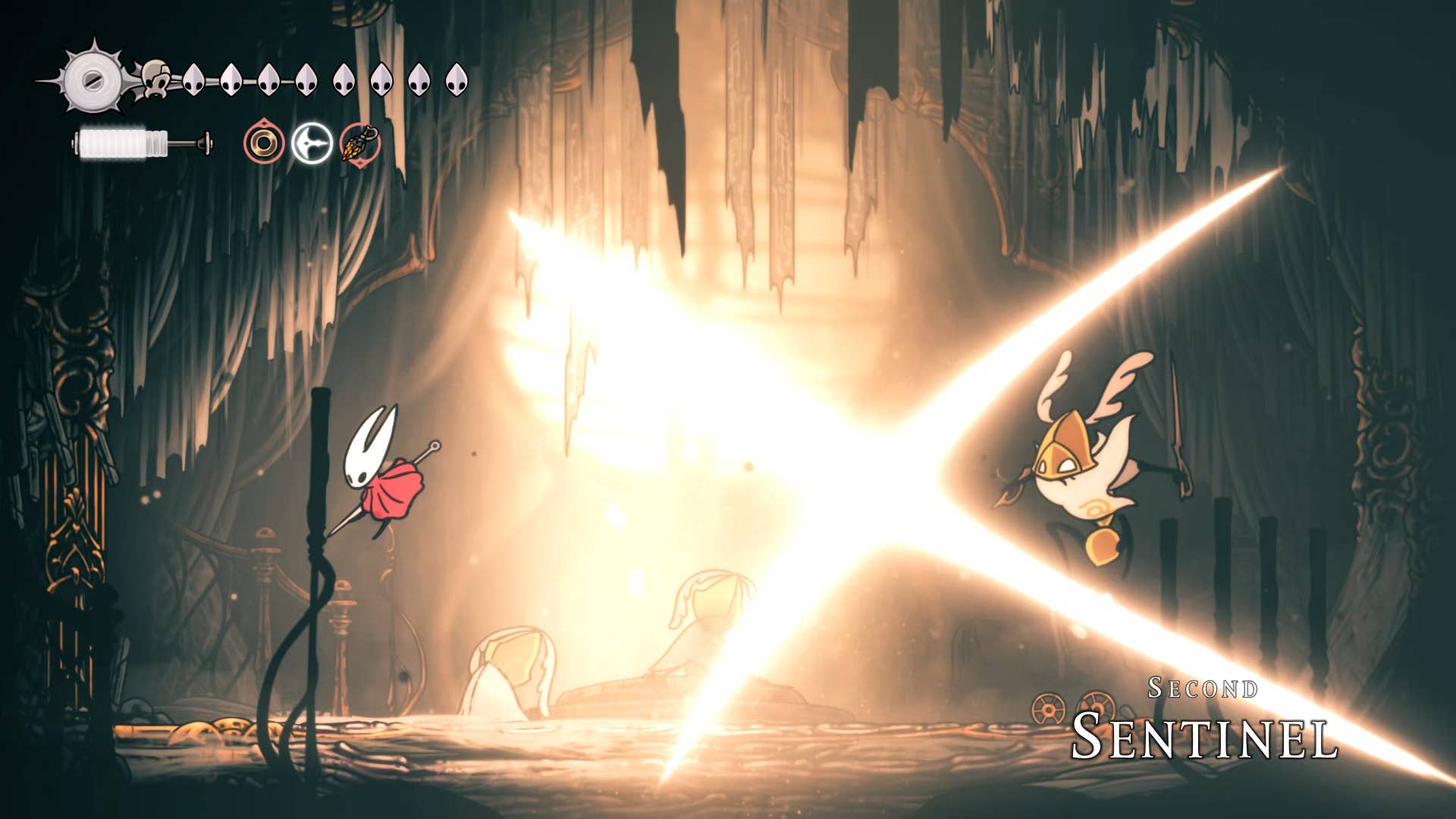 Hollow Knight screenshot: Silksong showing paths through different regions to complete certain quests and activities before ending Act 2.