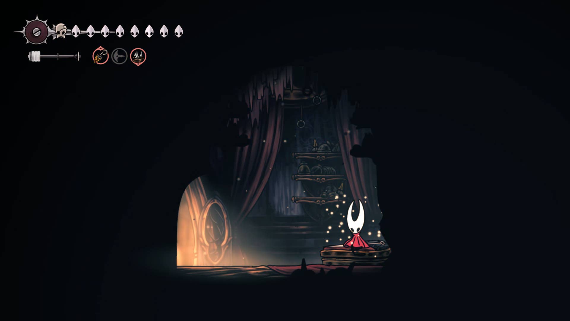 Hollow Knight screenshot: Silksong showing paths through different regions to complete certain quests and activities before ending Act 2.