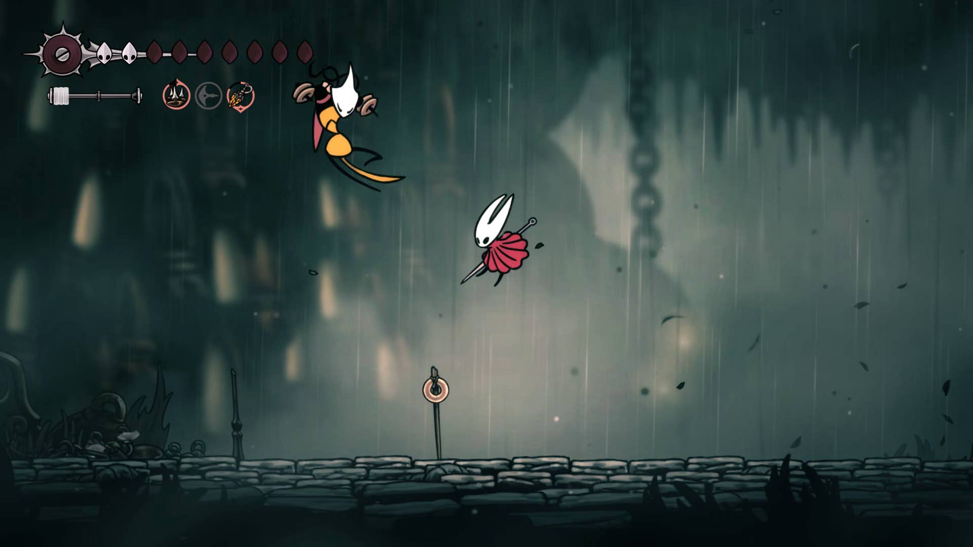 Hollow Knight screenshot: Silksong showing paths through different regions to complete certain quests and activities before ending Act 2.