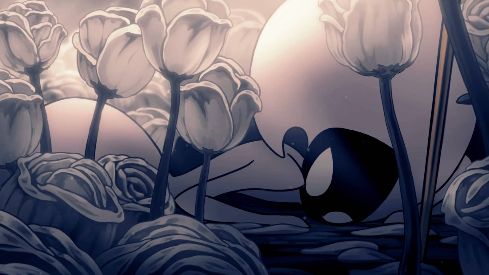 Hollow Knight screenshot: Silkson showing the street in a cradle.