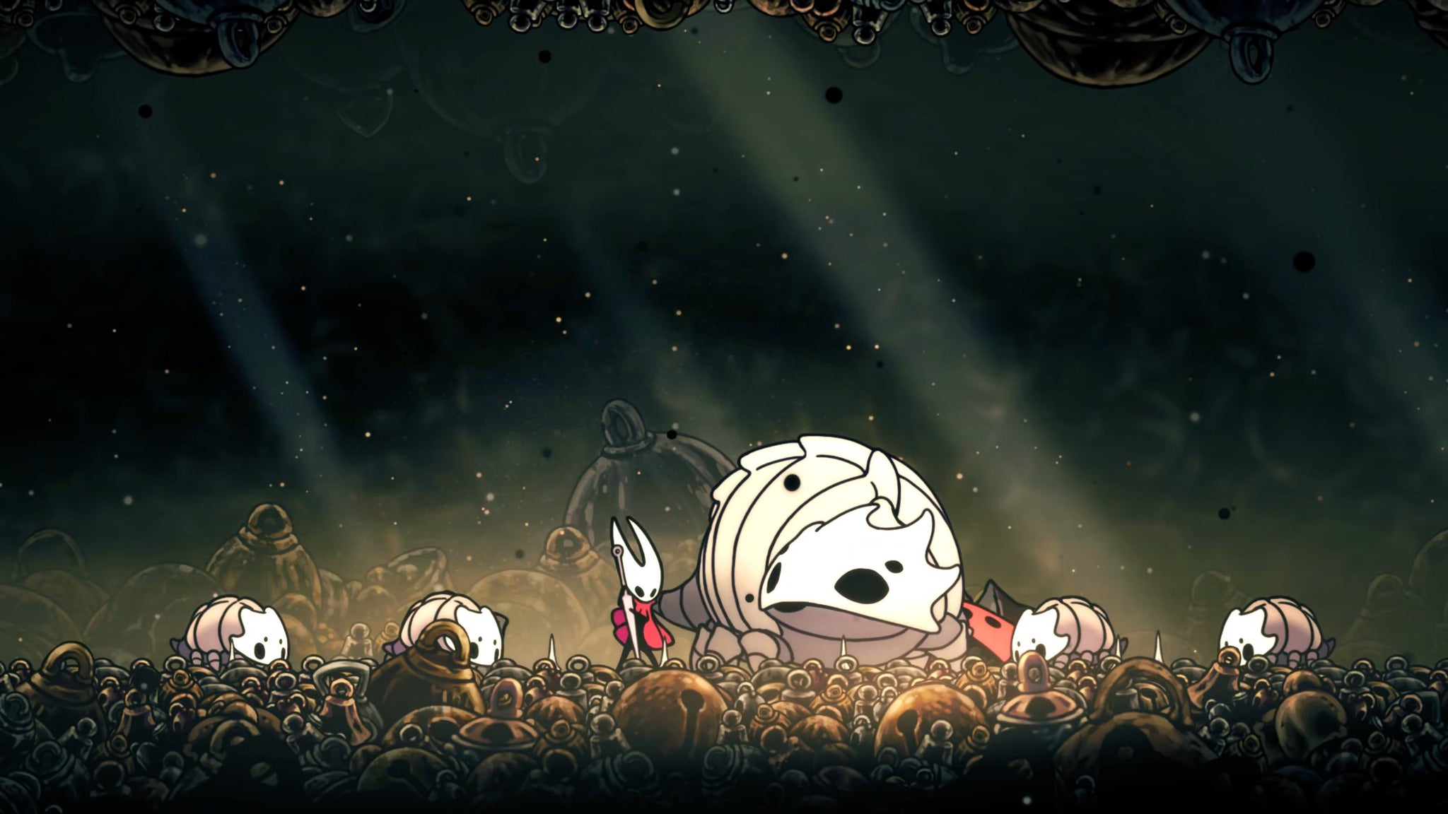 A screenshot of Hollow Knight: Silksong showing the path through the beginning of Act 3. - 16