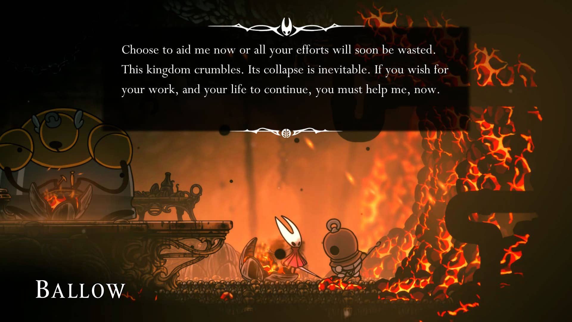 Hollow Knight screenshot: Silksong showing the path through Abyss.