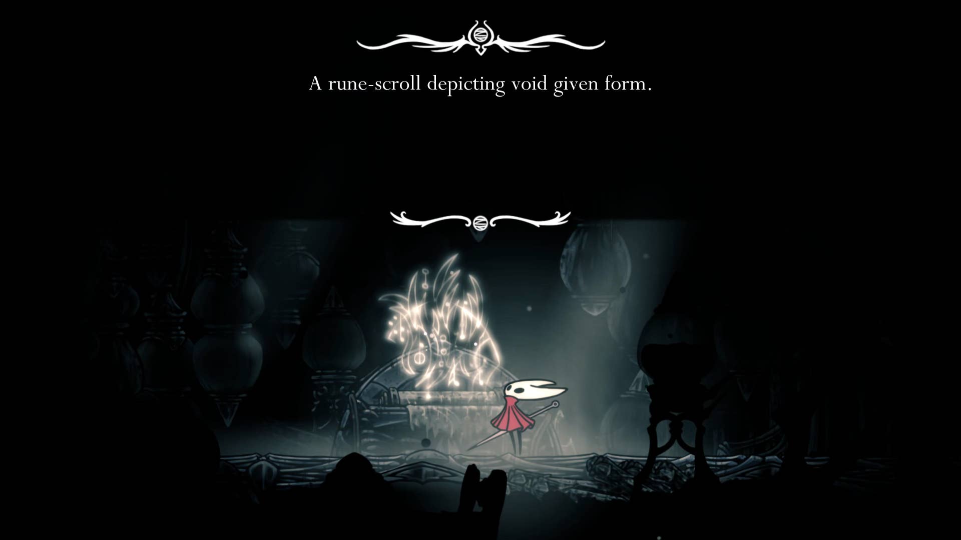 Hollow Knight screenshot: Silksong showing the path through Abyss.