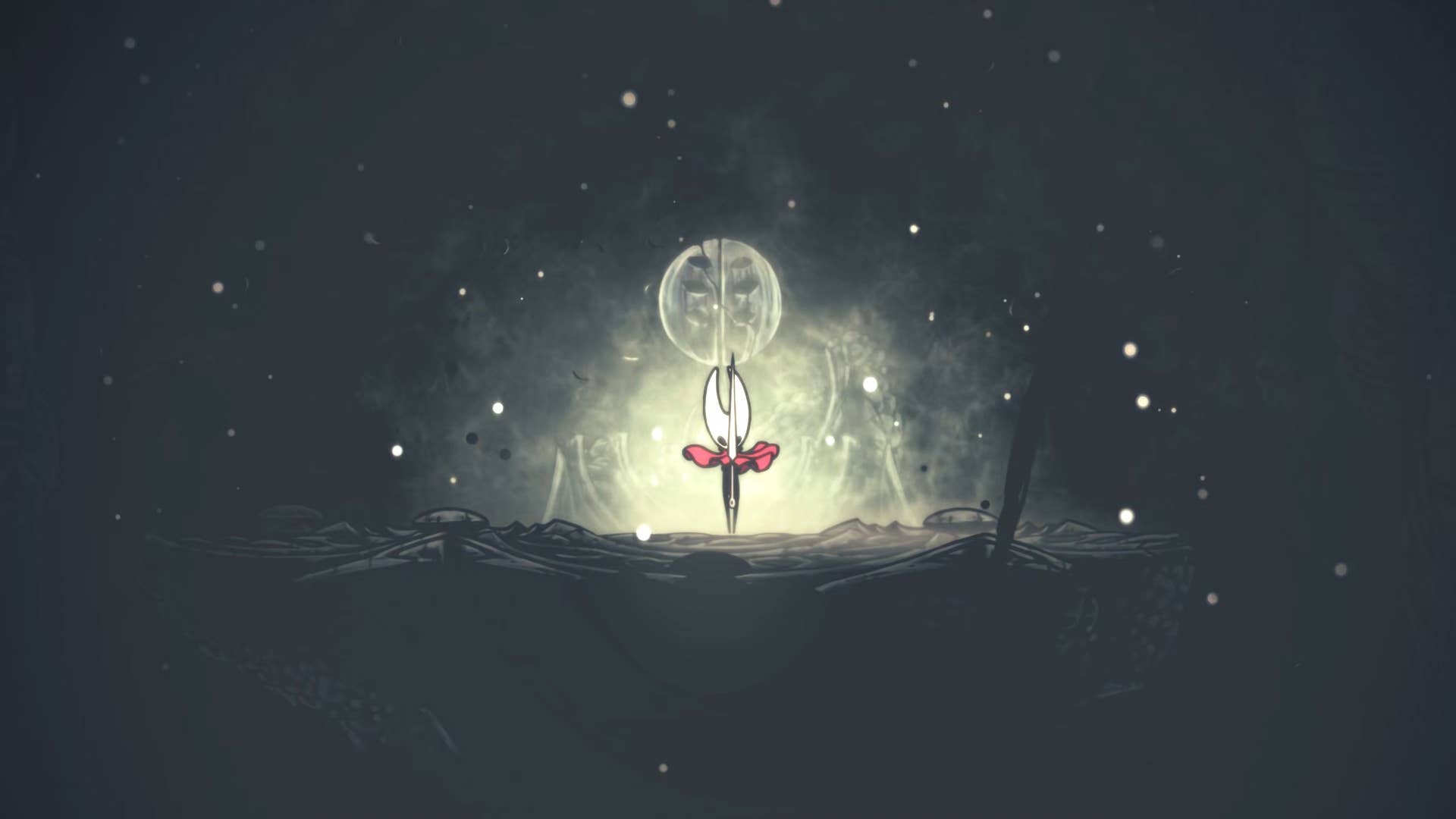 Hollow Knight screenshot: Silksong showing the path through Abyss.