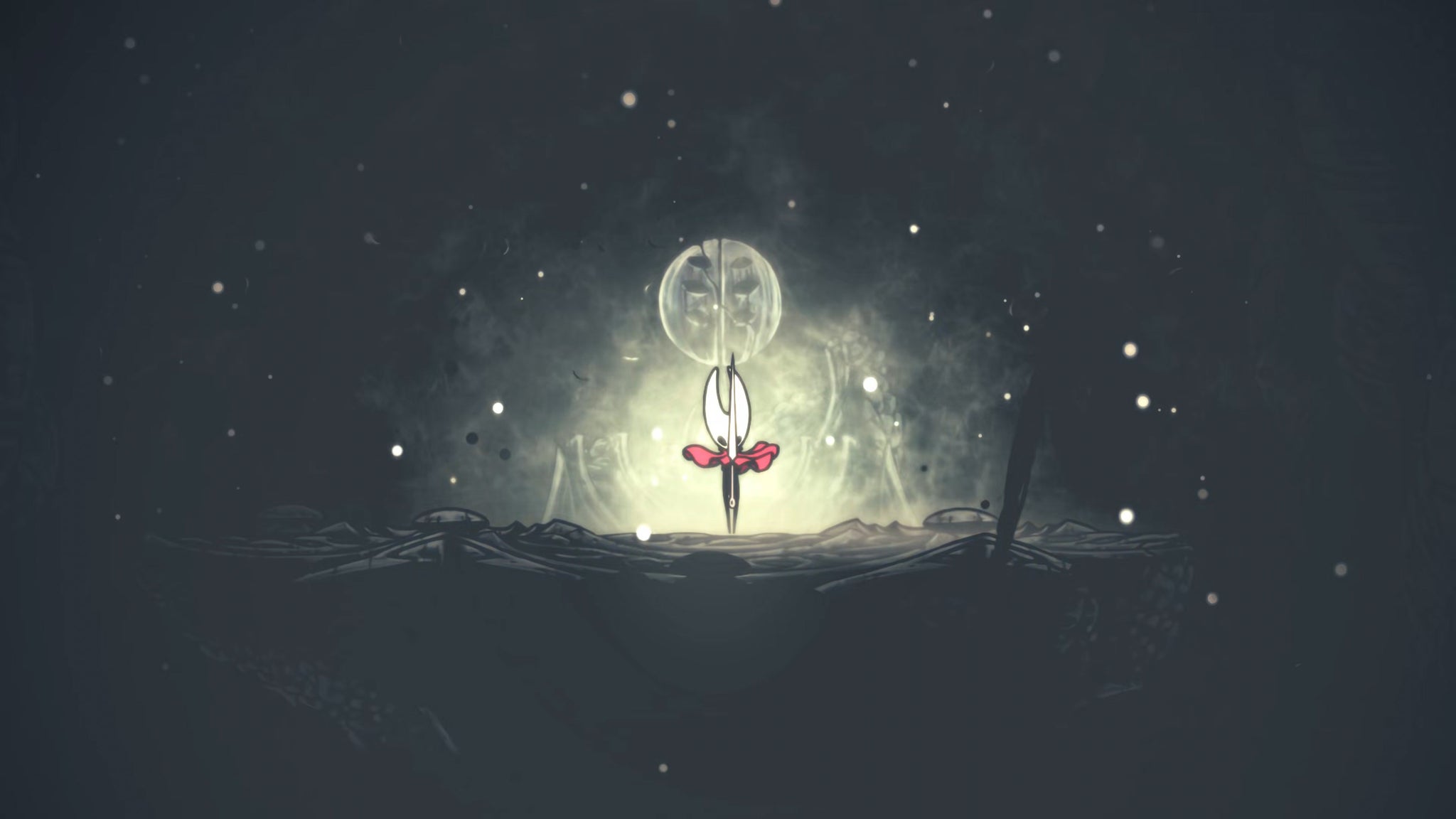 A screenshot of Hollow Knight: Silksong showing the path through The Abyss. - 29