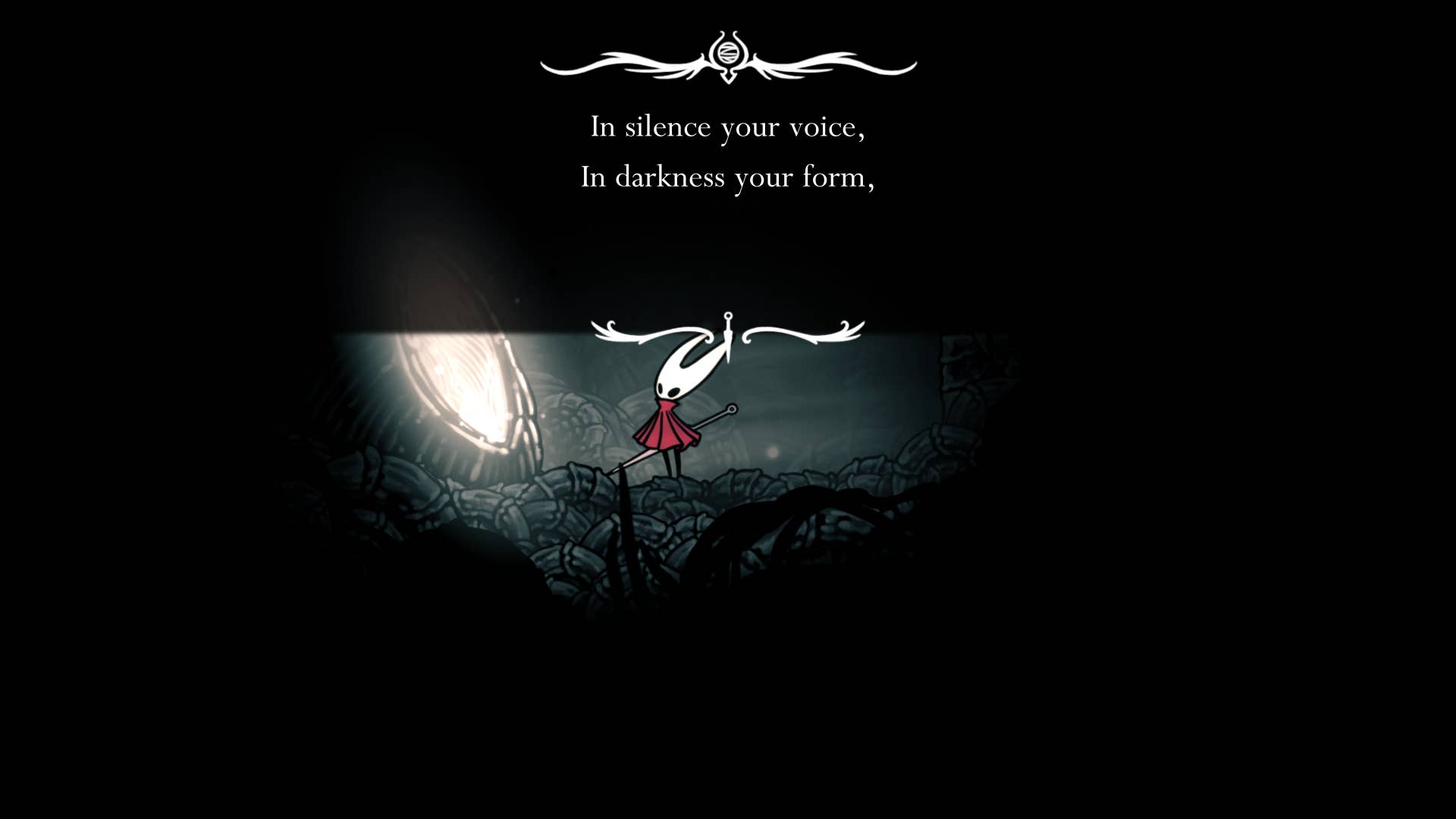 Hollow Knight screenshot: Silksong showing the path through Abyss.