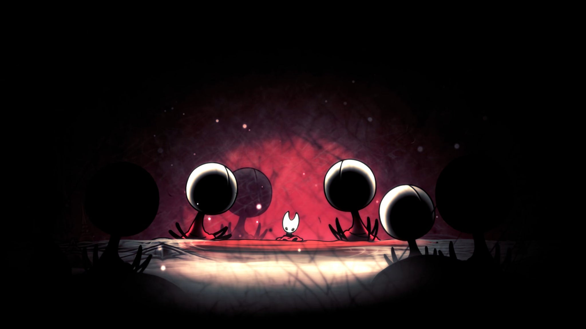 A screenshot of Hollow Knight: Silksong showing the path through The Old Hearts quest in Act 3. - 51