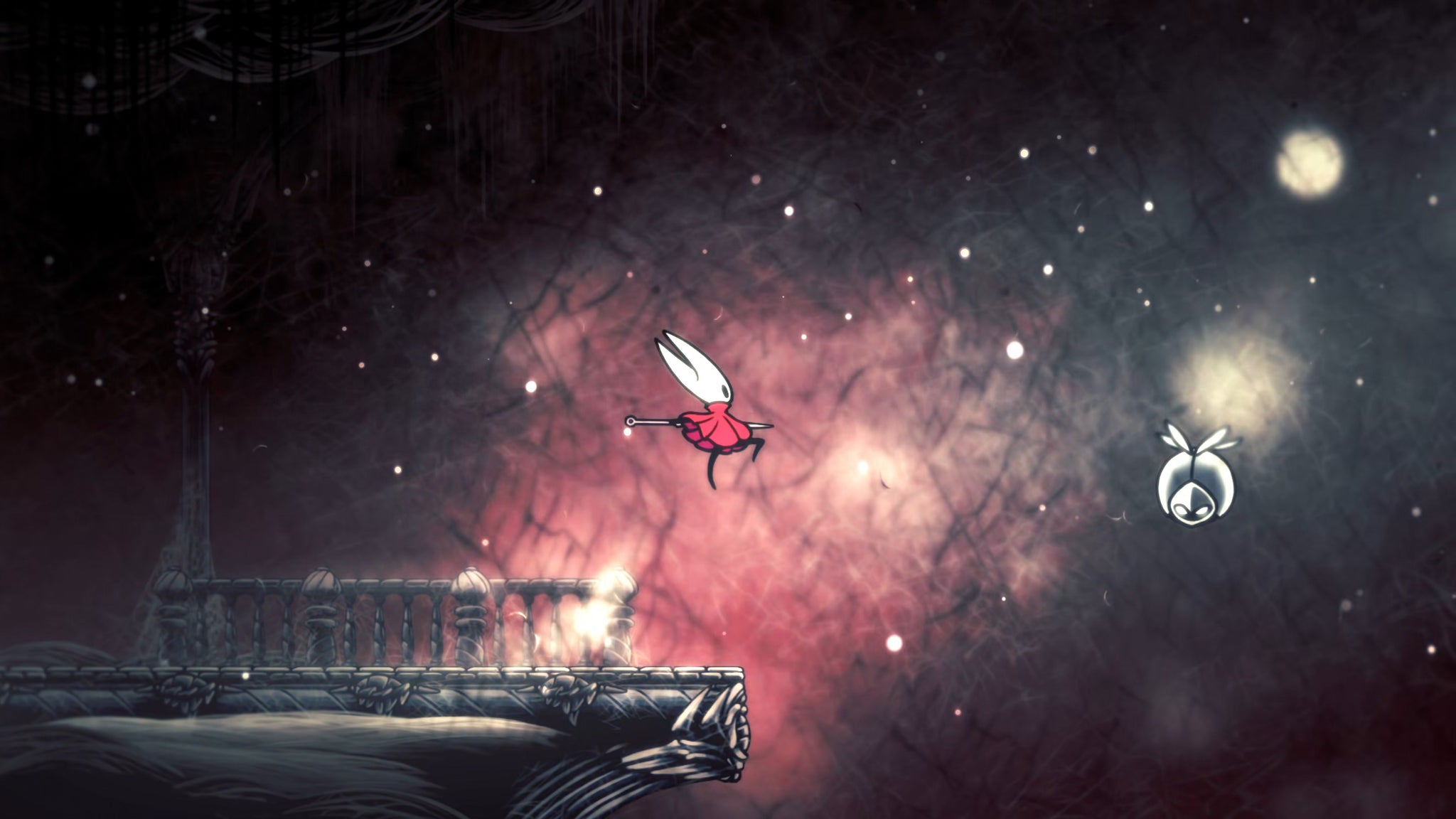 A screenshot of Hollow Knight: Silksong showing the path through The Old Hearts quest in Act 3. - 52