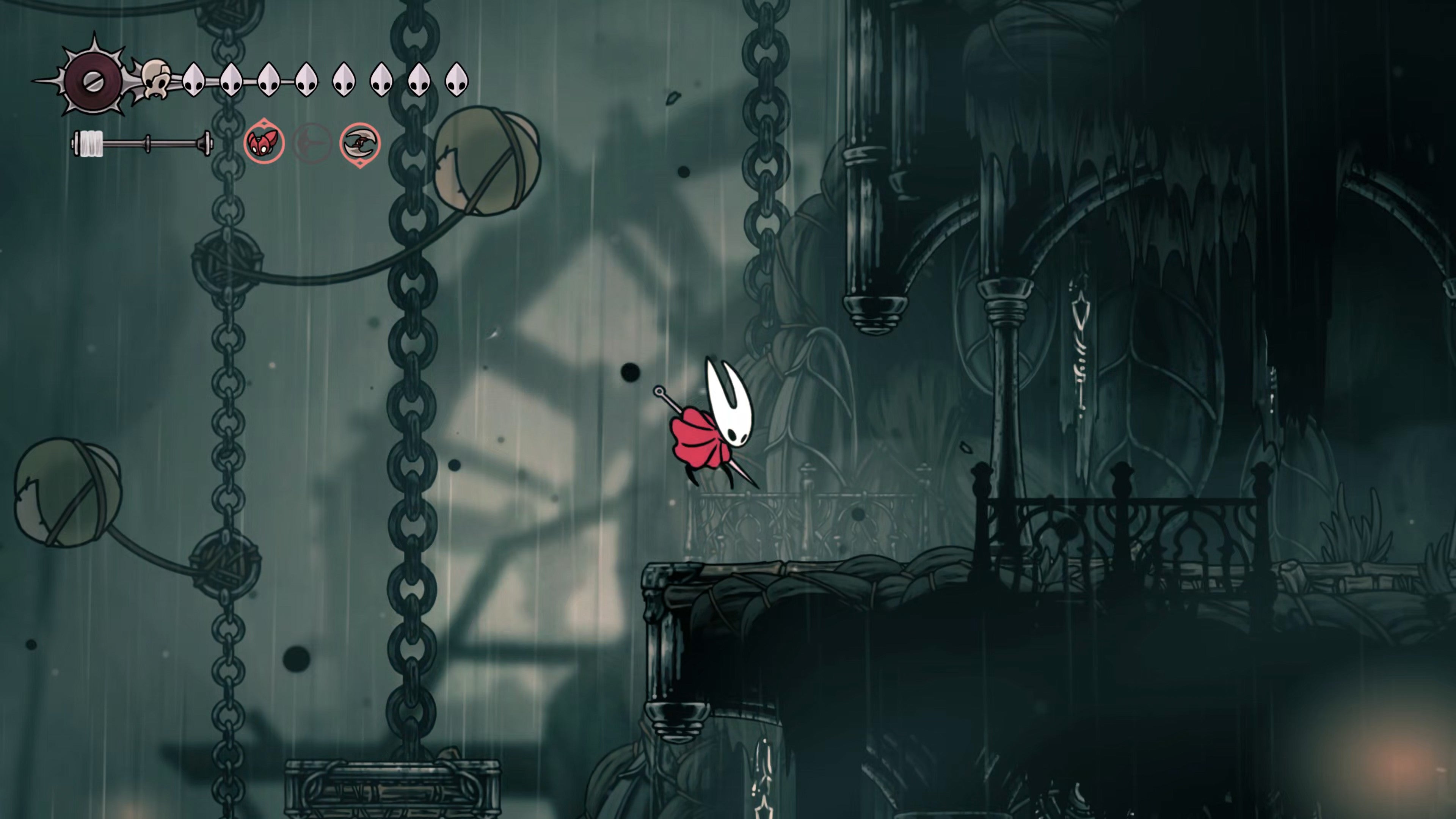 A screenshot of Hollow Knight: Silksong showing the path through Lost Verdania. - 5