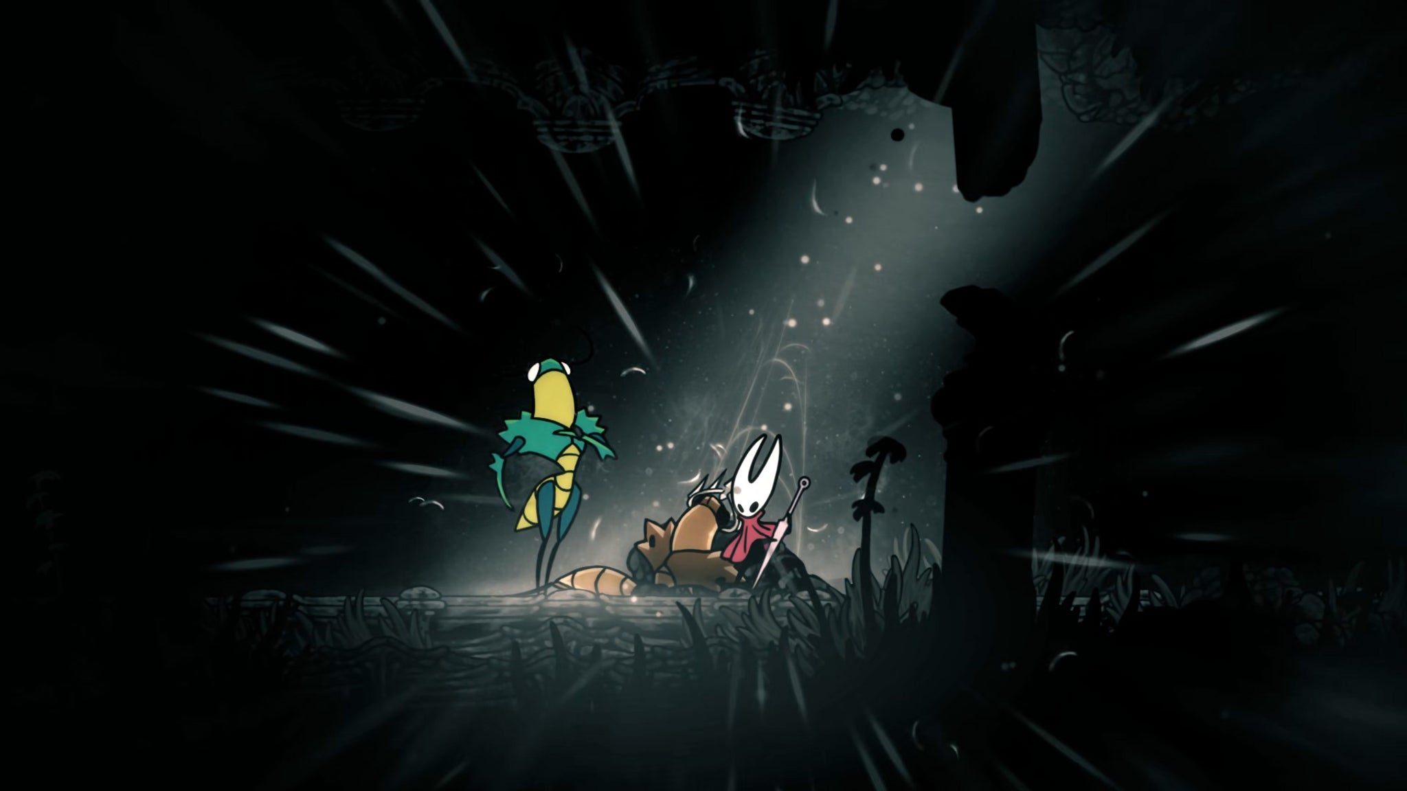 A screenshot of Hollow Knight: Silksong showing the path through Lost Verdania. - 8