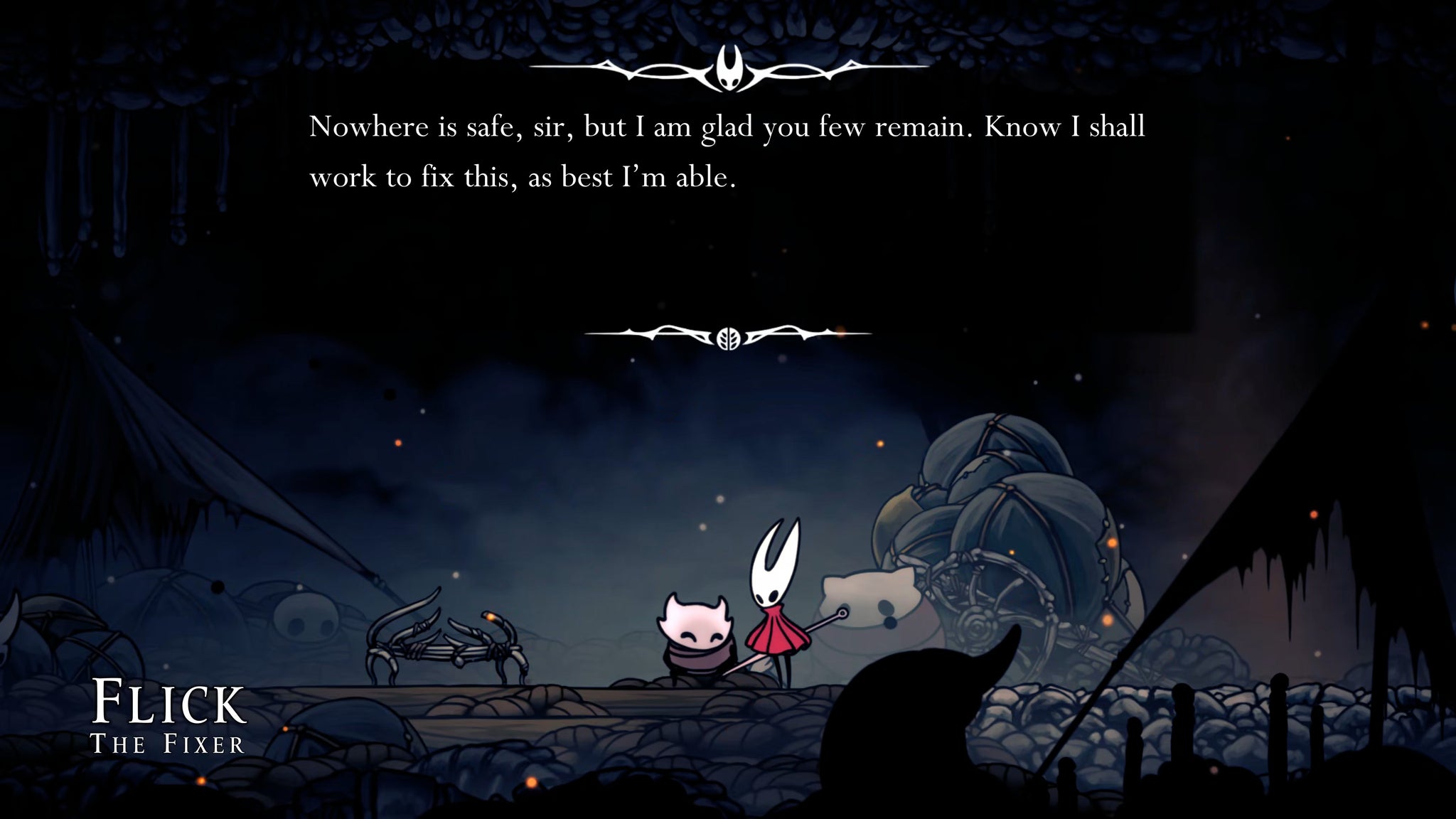 A screenshot of Hollow Knight: Silksong showing the path through various final quests and activities in Act 3. - 4