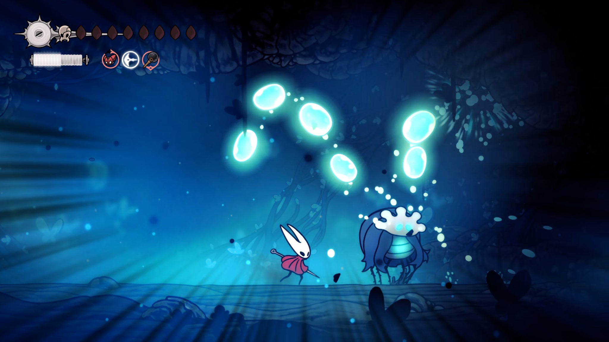 A screenshot of Hollow Knight: Silksong showing the path through various final quests and activities in Act 3. - 7