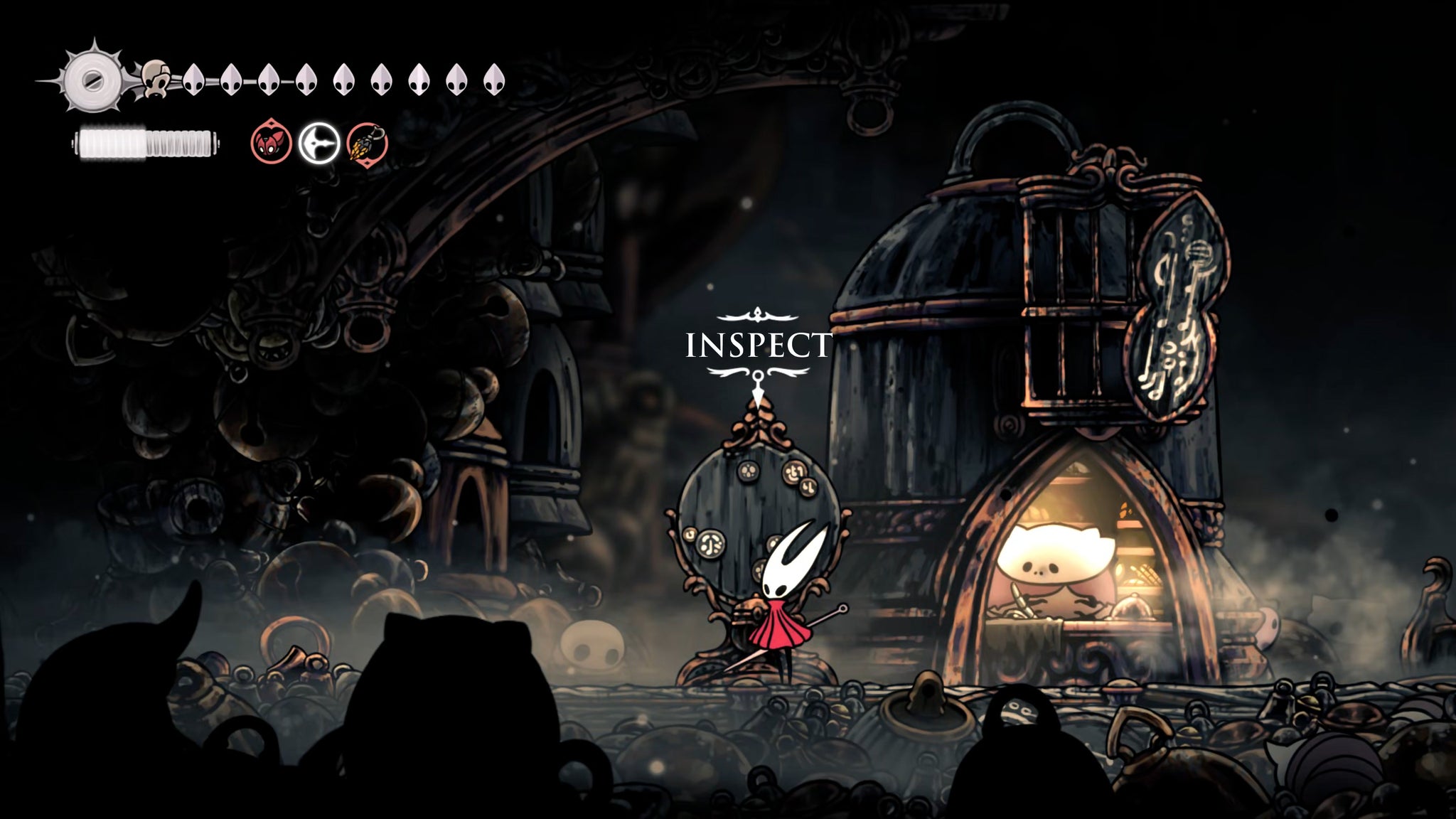 A screenshot of Hollow Knight: Silksong showing the path through various final quests and activities in Act 3. - 12