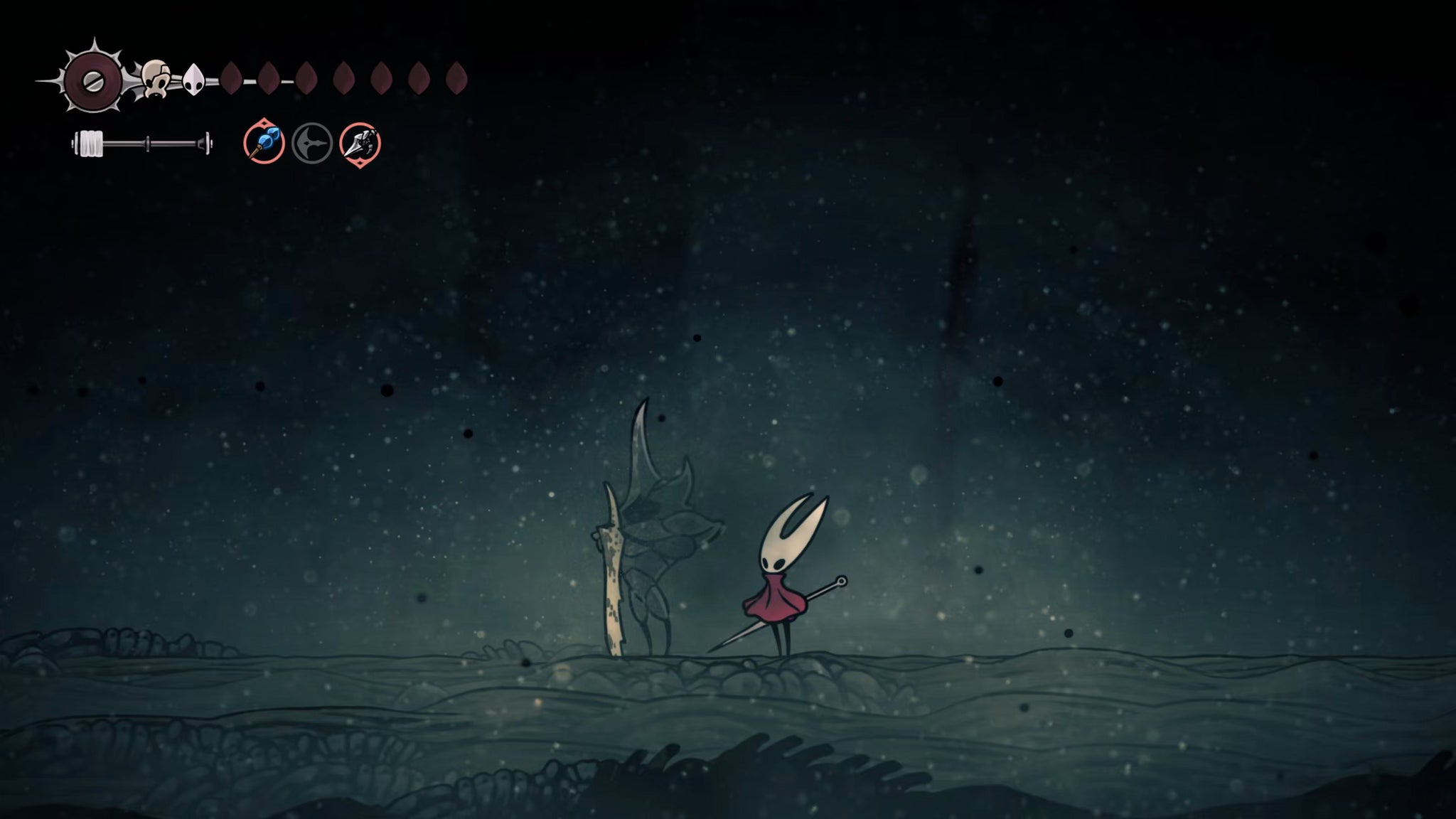 A screenshot of Hollow Knight: Silksong showing the path through various final quests and activities in Act 3. - 34