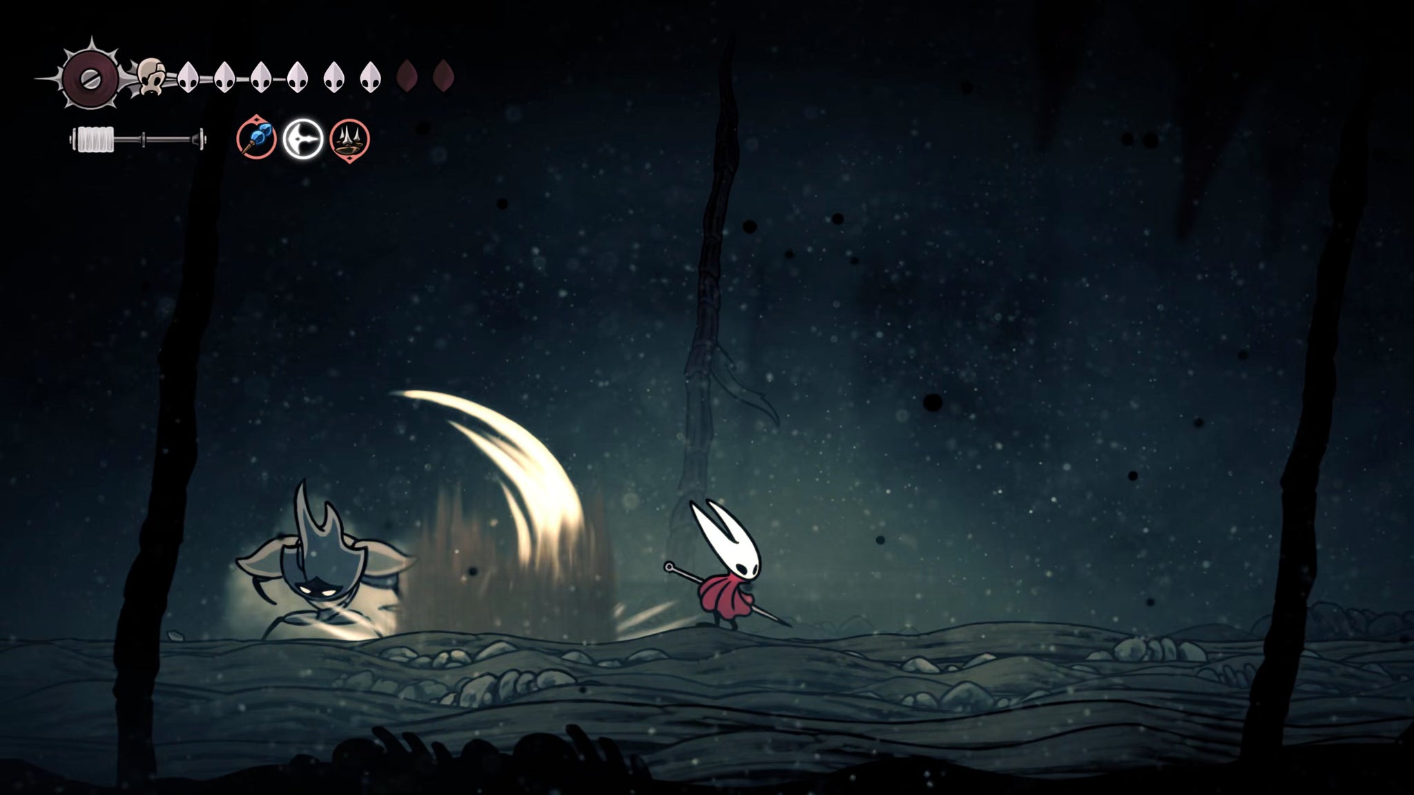 A screenshot of Hollow Knight: Silksong showing the path through various final quests and activities in Act 3. - 36