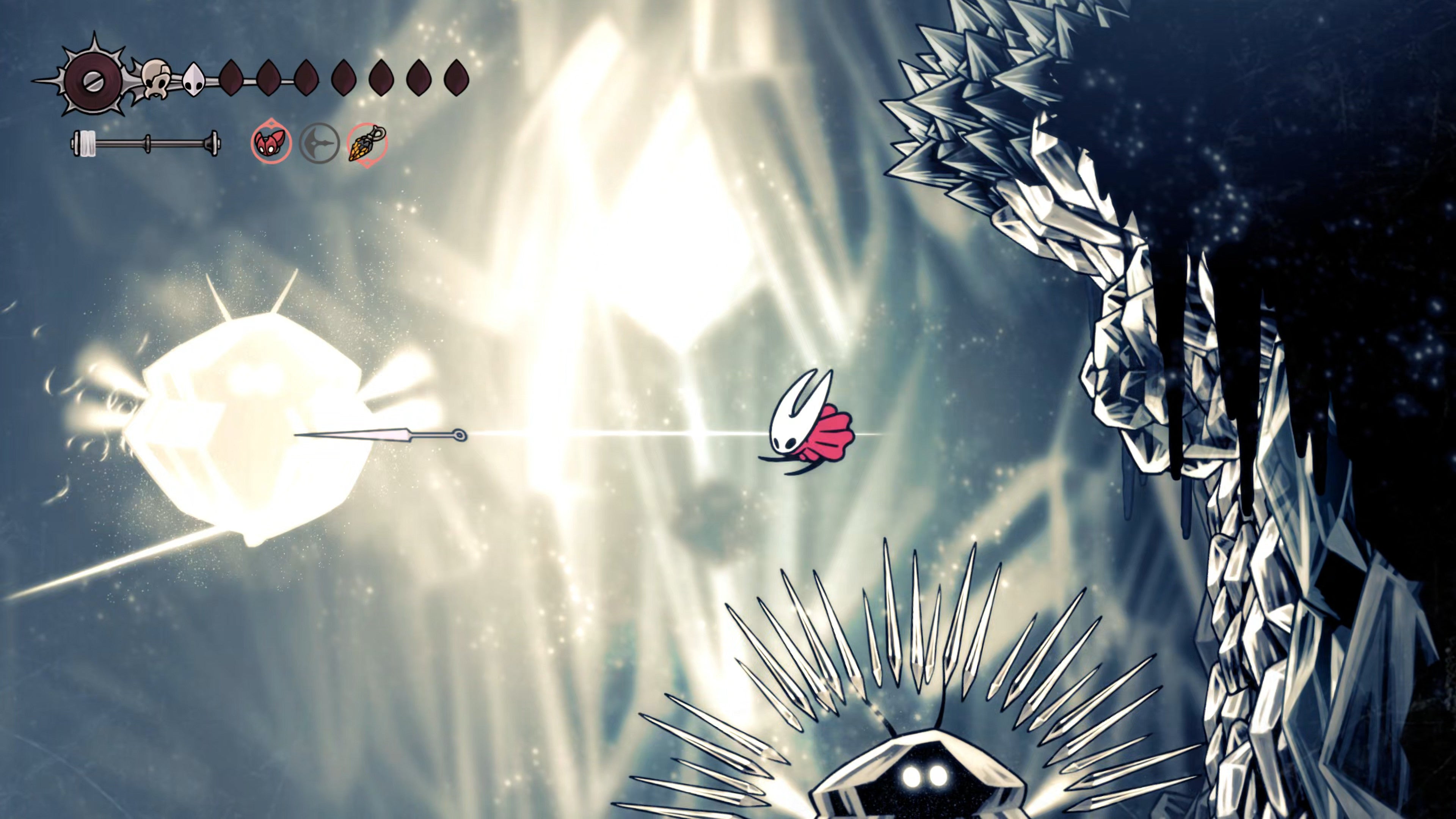 A screenshot of Hollow Knight: Silksong showing the path through various final quests and activities in Act 3. - 44