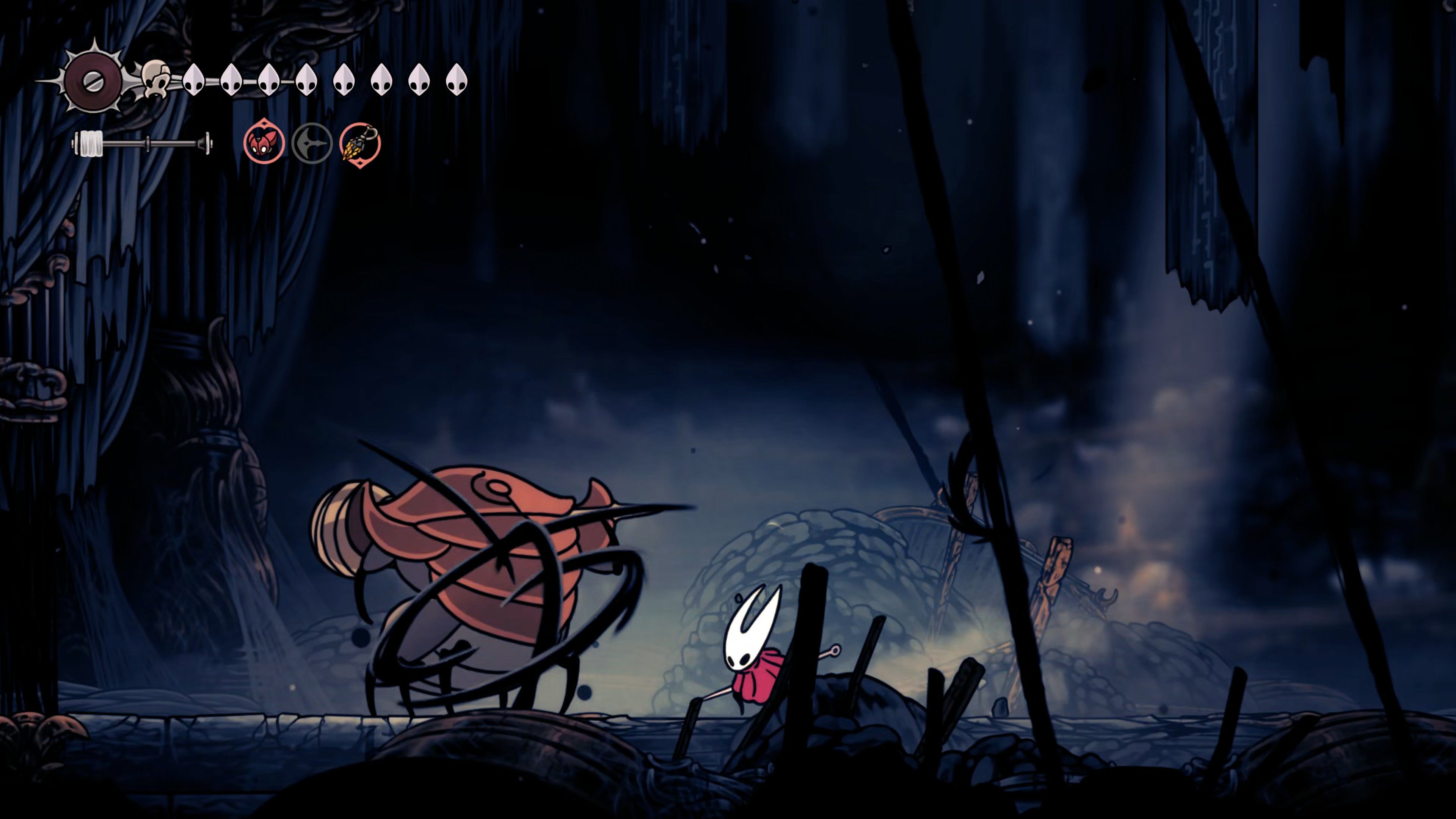 A screenshot of Hollow Knight: Silksong showing the path through various final quests and activities in Act 3. - 47