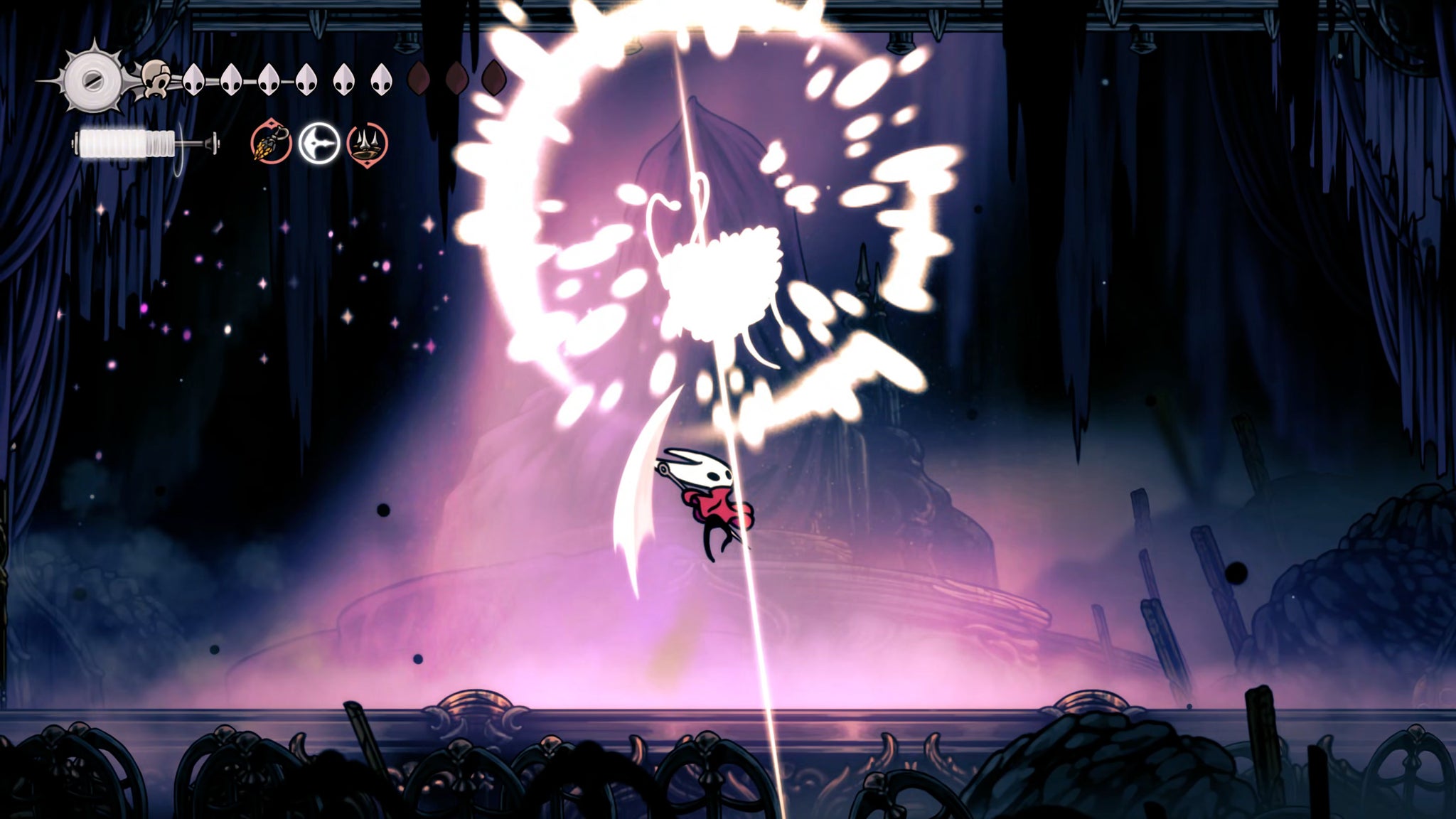 A screenshot of Hollow Knight: Silksong showing the path through various final quests and activities in Act 3. - 50