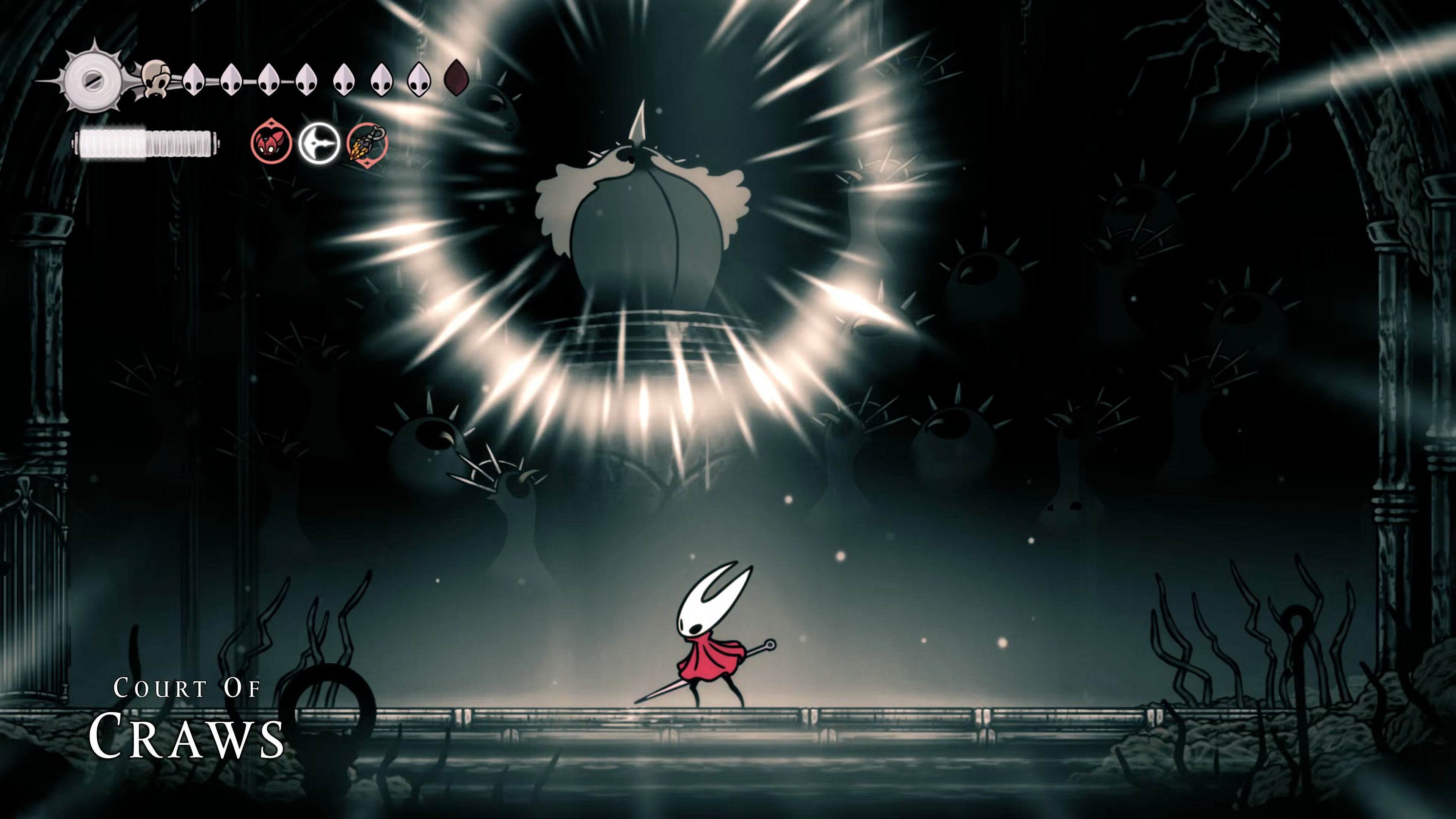 A screenshot of Hollow Knight: Silksong showing the path through various final quests and activities in Act 3. - 63