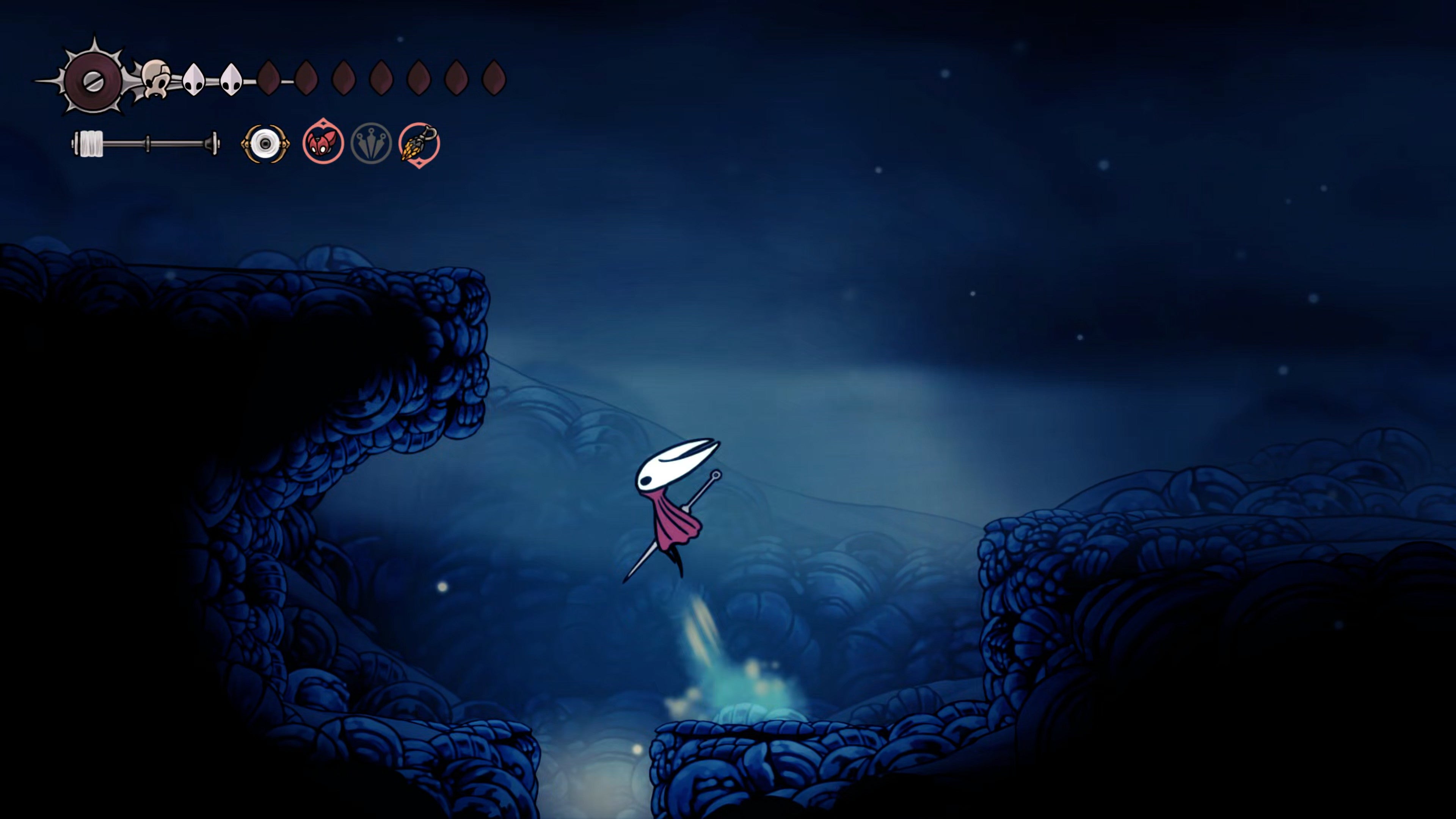 A screenshot of Hollow Knight: Silksong showing the path through various final quests and activities in Act 3. - 87