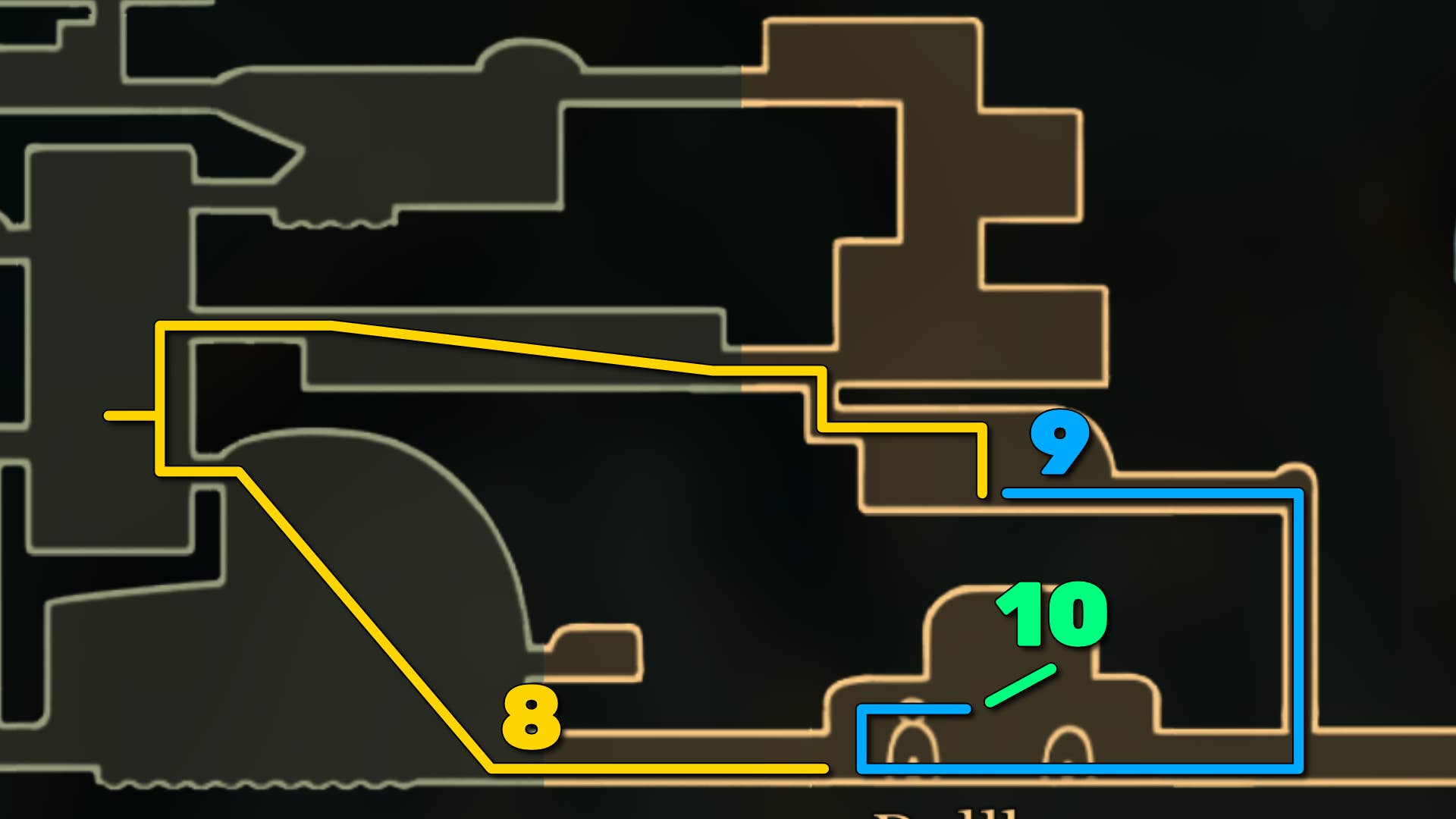 Part of Hollow Knight: Bell Heart's Silkson Map. It shows you the path to follow our walkthrough.