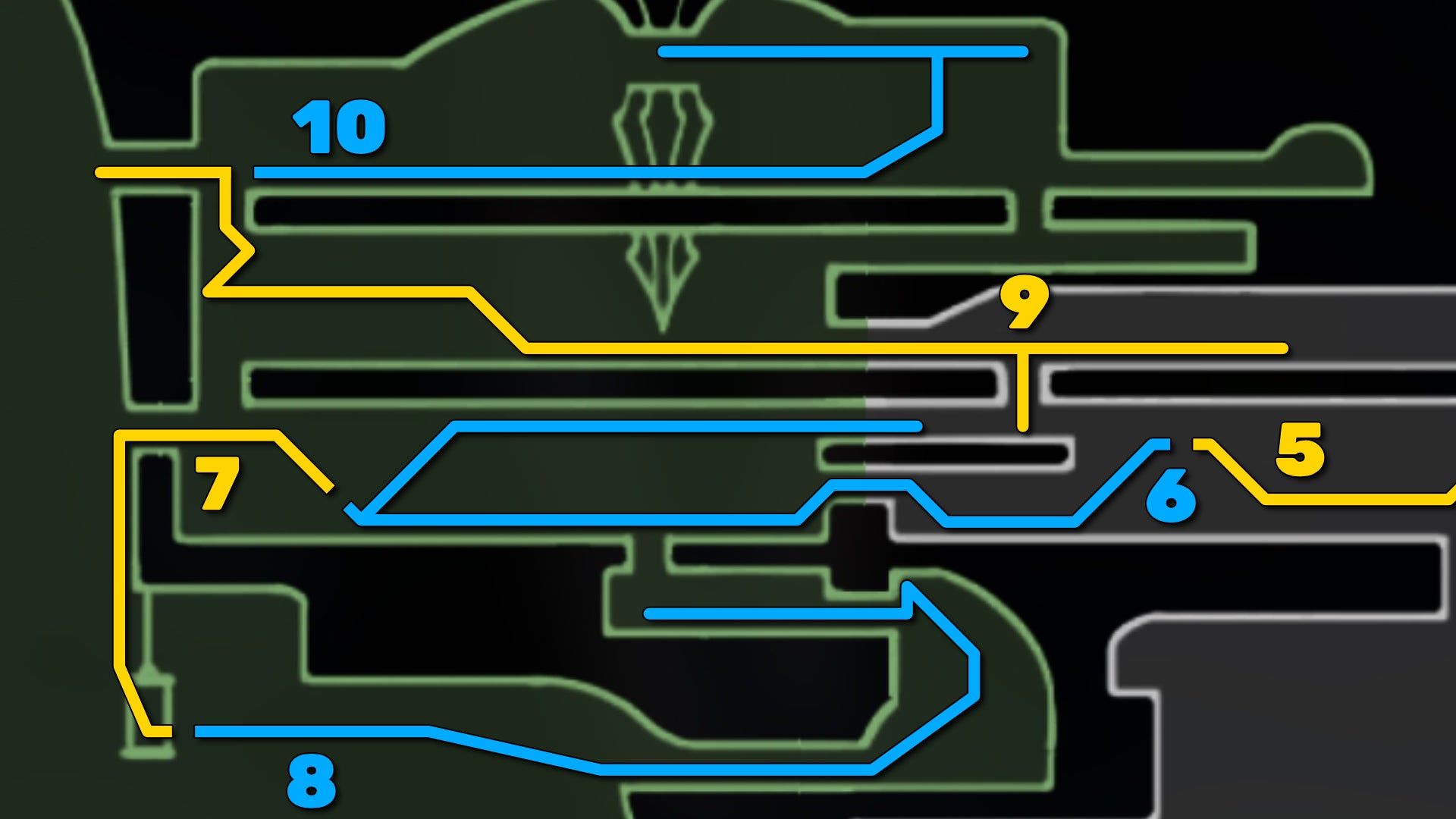 Part of the Mosshome map in Hollow Knight: Silksong, showing the path forward according to our walkthrough. - 21