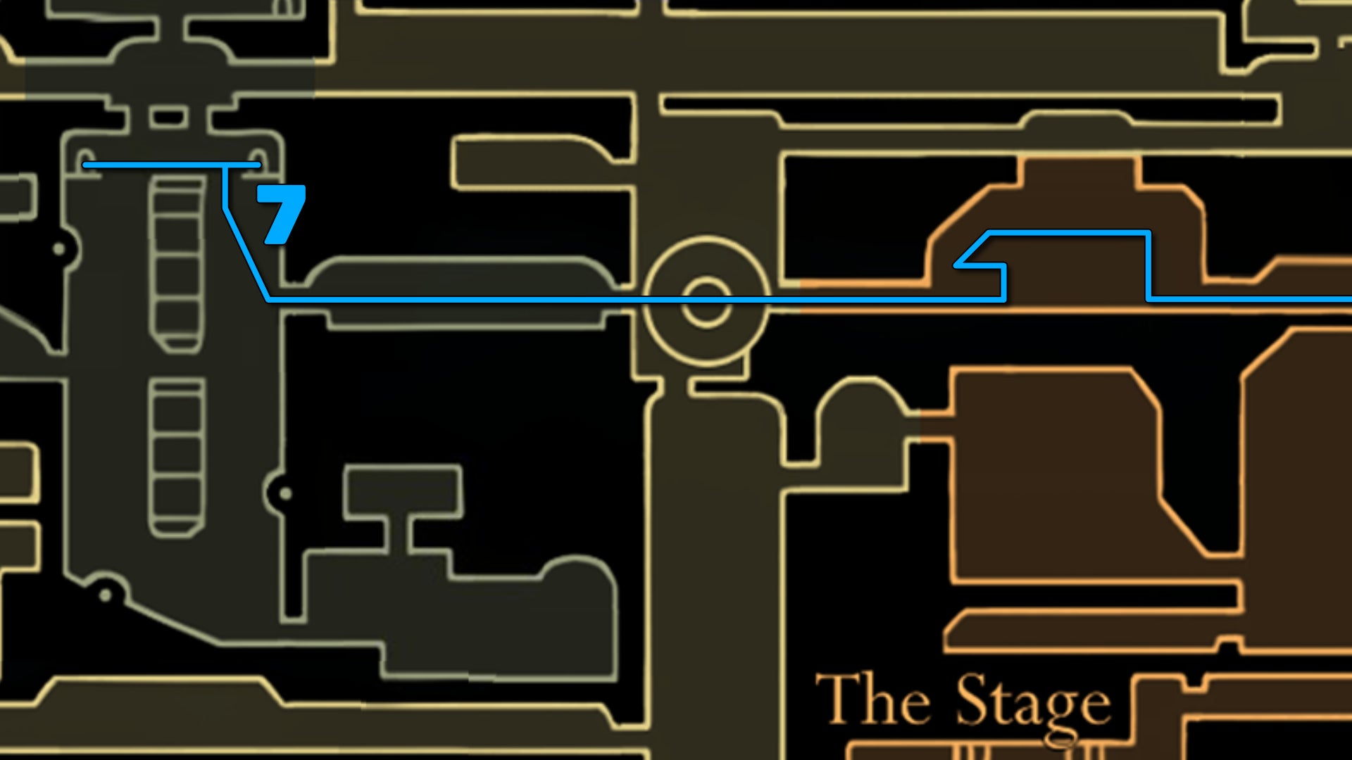 Part of the Hollow Knight: Silksong map of the Cogwork Core, showing the path forward according to our walkthrough. - 25
