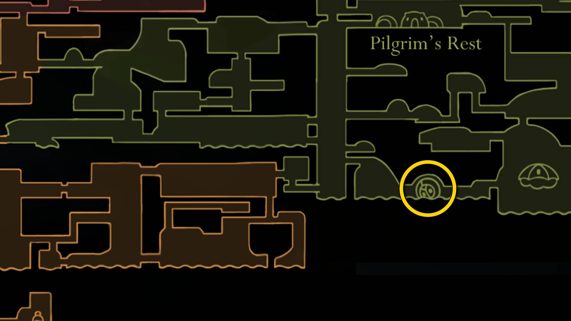 Hollow Knight: Silksong Map of Far Fields.