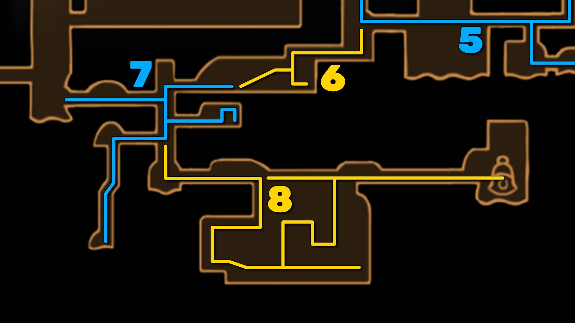 Part of Hollow Knight: Deep Dock Silkson Map. It shows you the path to follow our walkthrough.