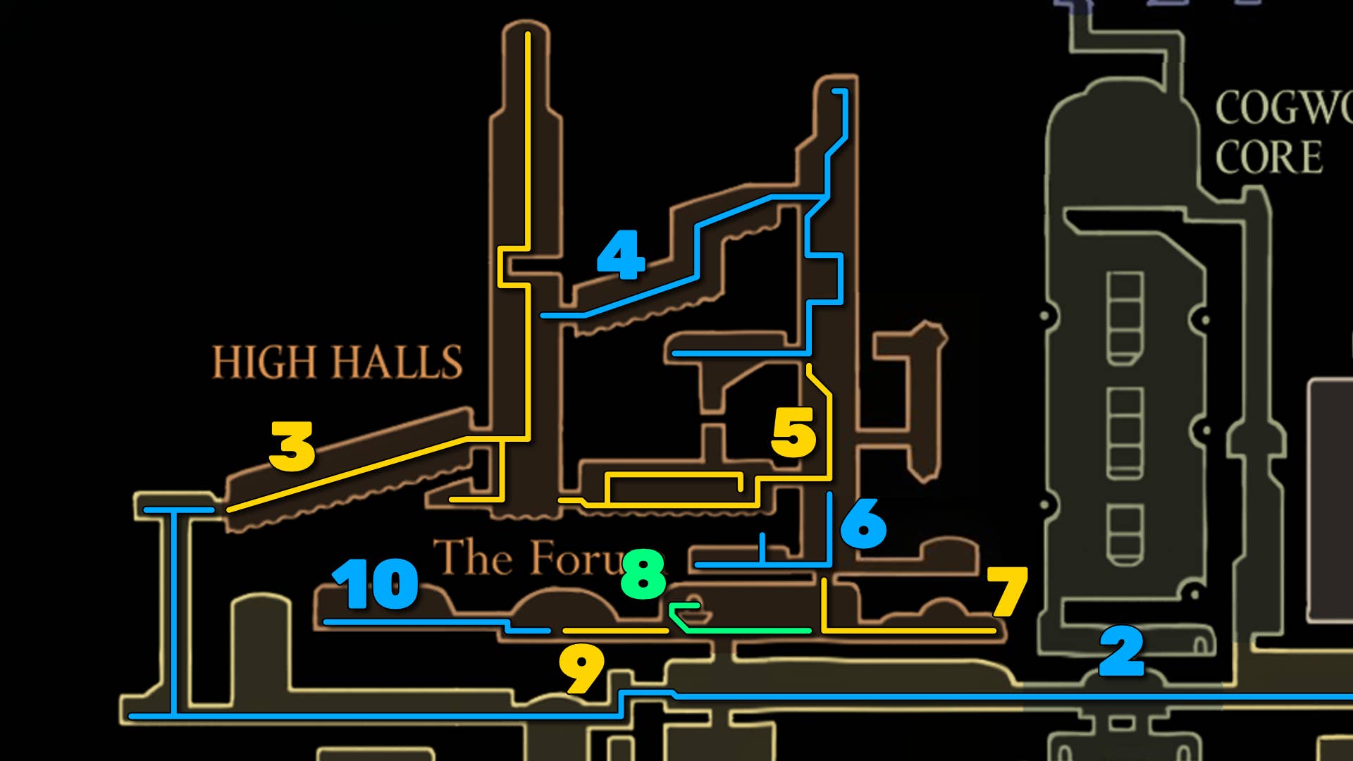 Part of Hollow Knight: High Halls Silksong map.