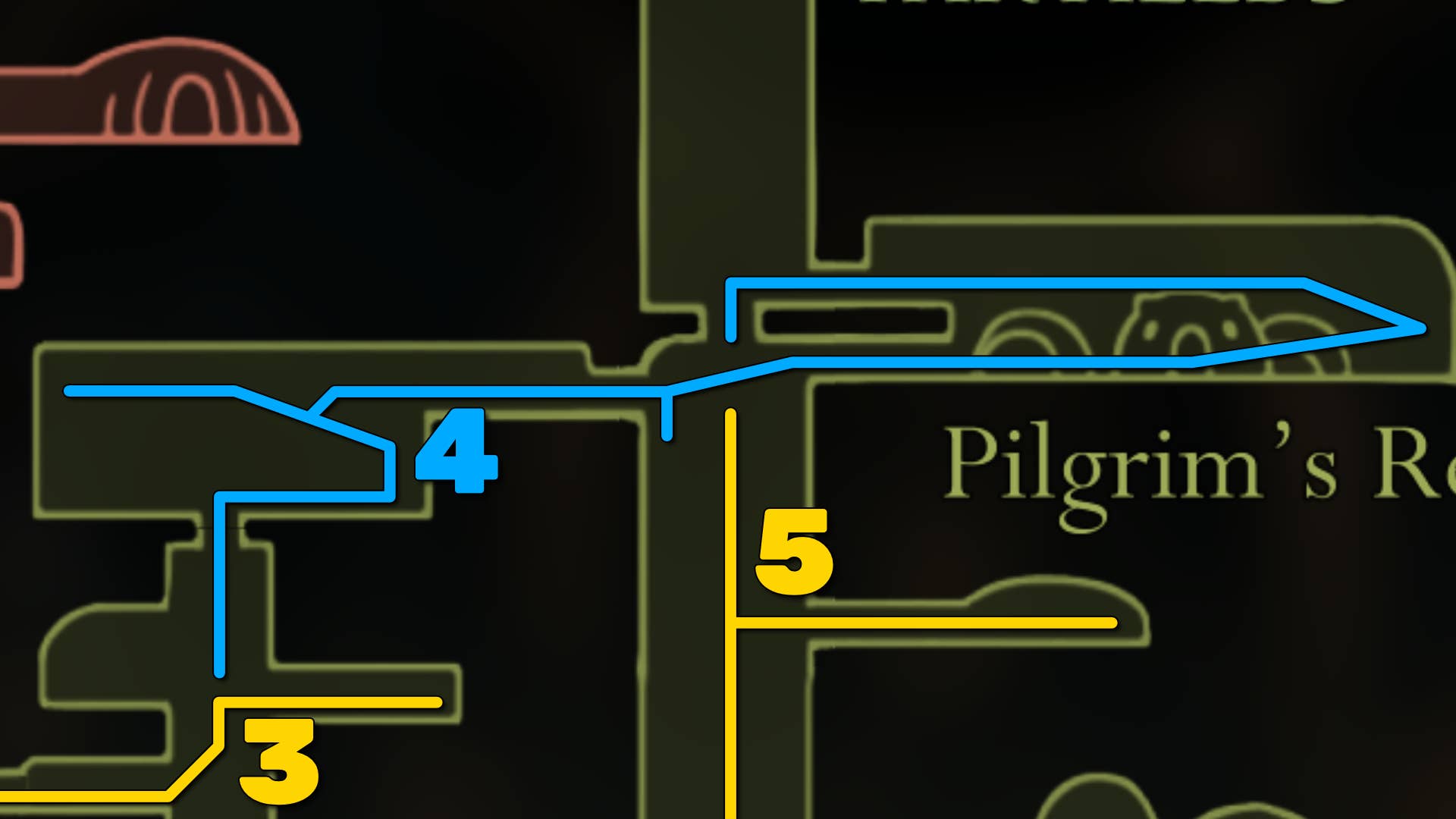 Hollow Knight: Silksong Map of Far Fields.