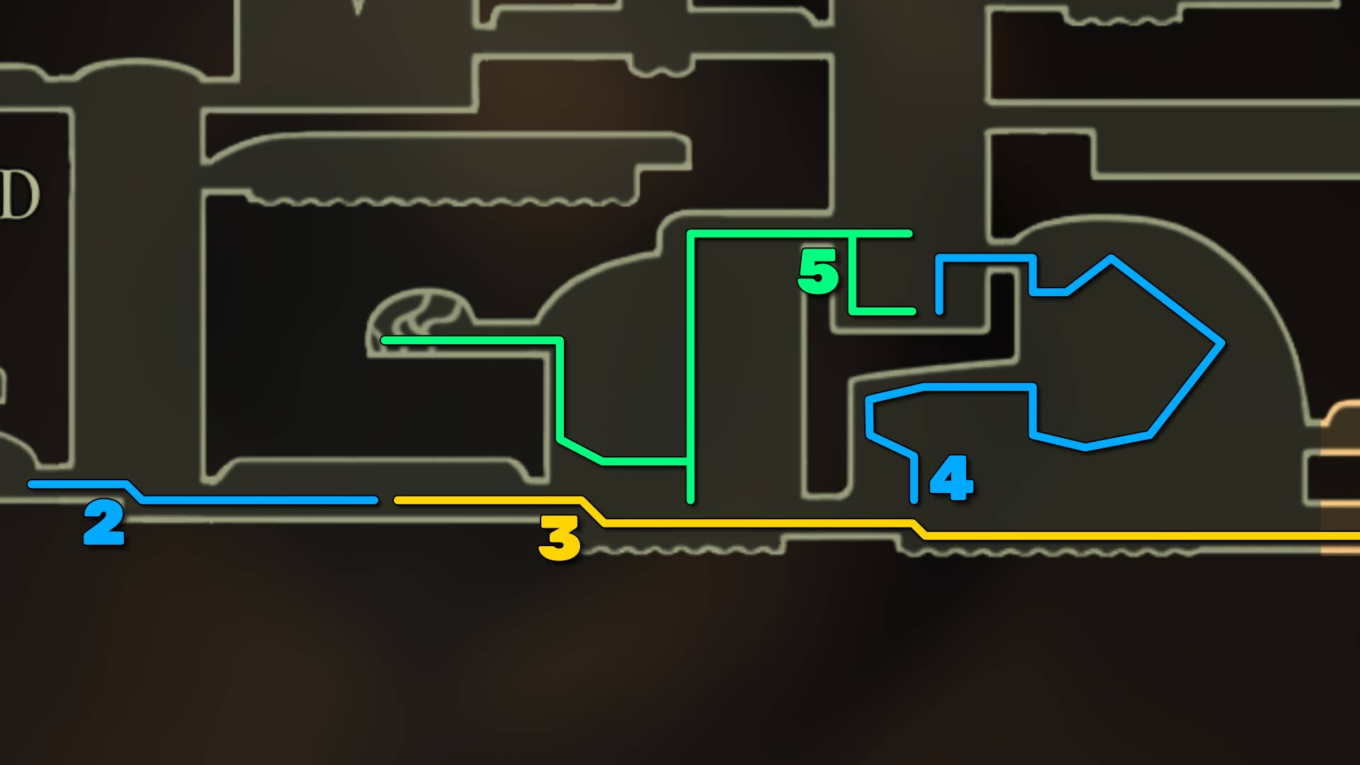 Part of Hollow Knight: Shellwood's Silkson Map. It shows you the path to follow our walkthrough.