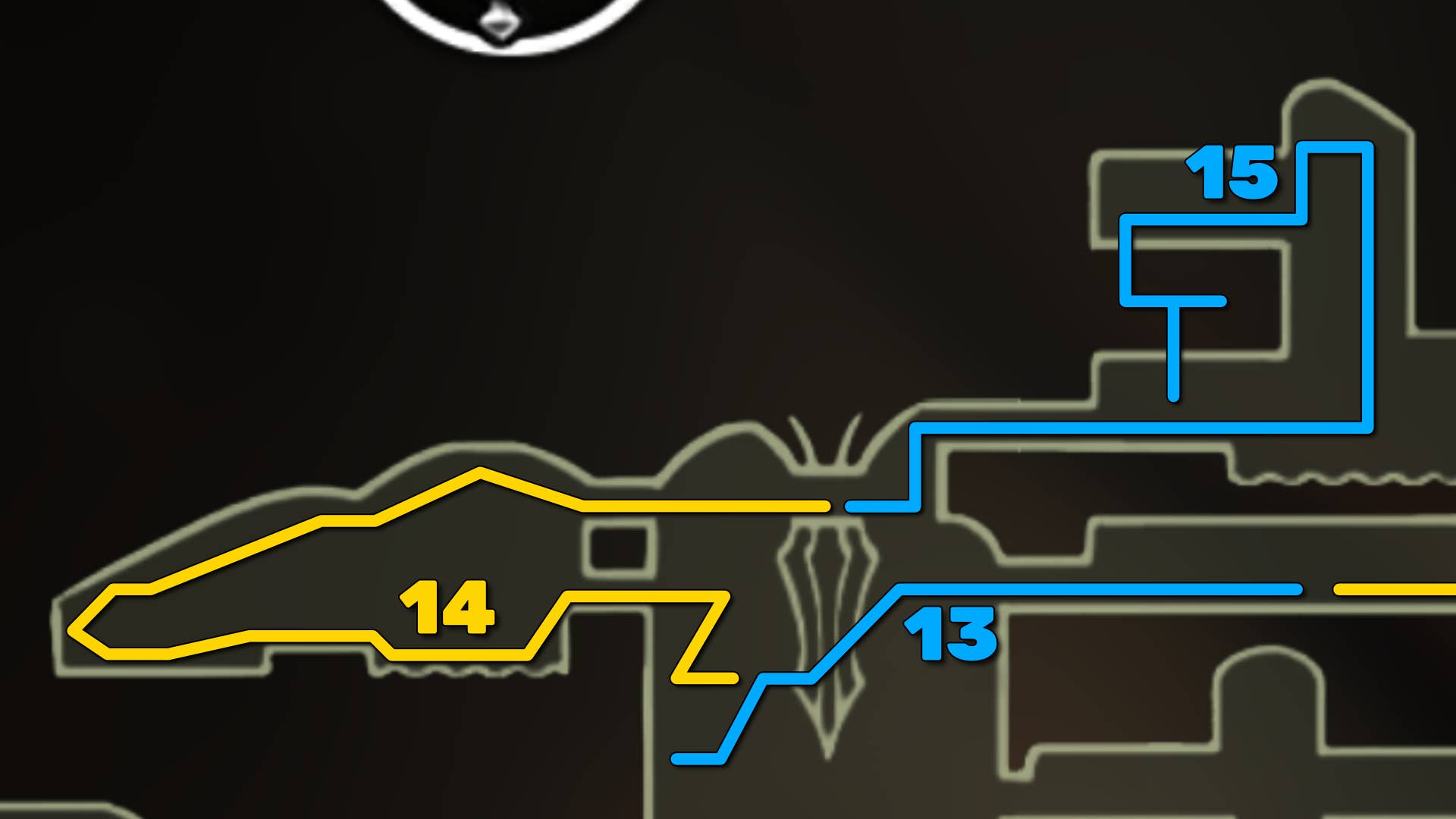 Part of Hollow Knight: Shellwood's Silkson Map. It shows you the path to follow our walkthrough.