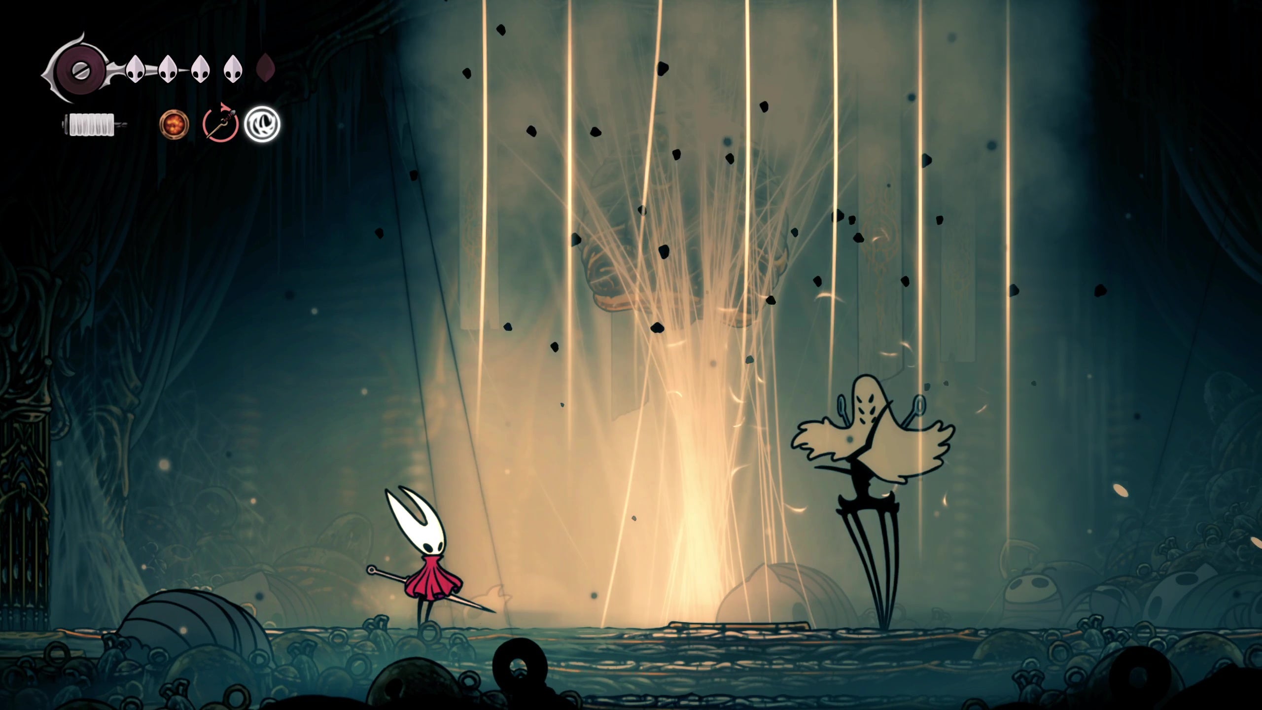 Widow's phase one bell wall drop attack in Hollow Knight Silksong. - 10