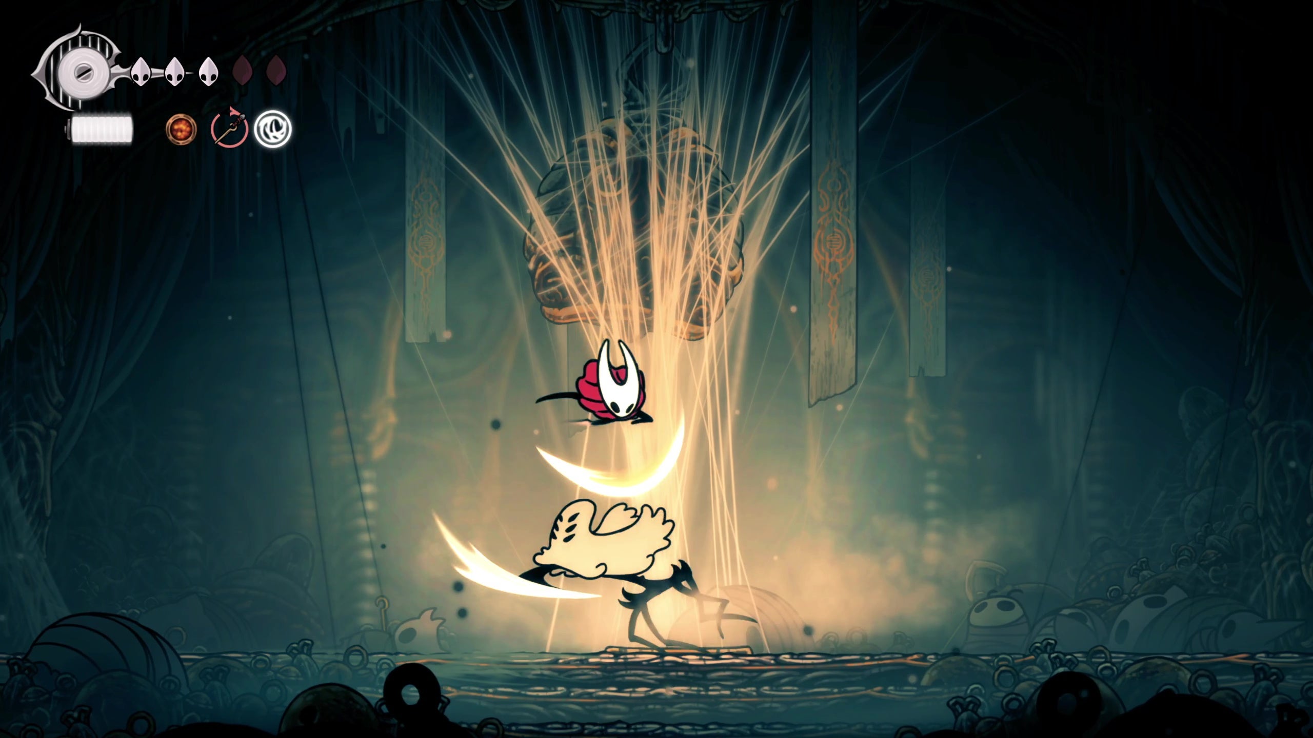 Widow's phase one charging slash attack in Hollow Knight Silksong. - 6
