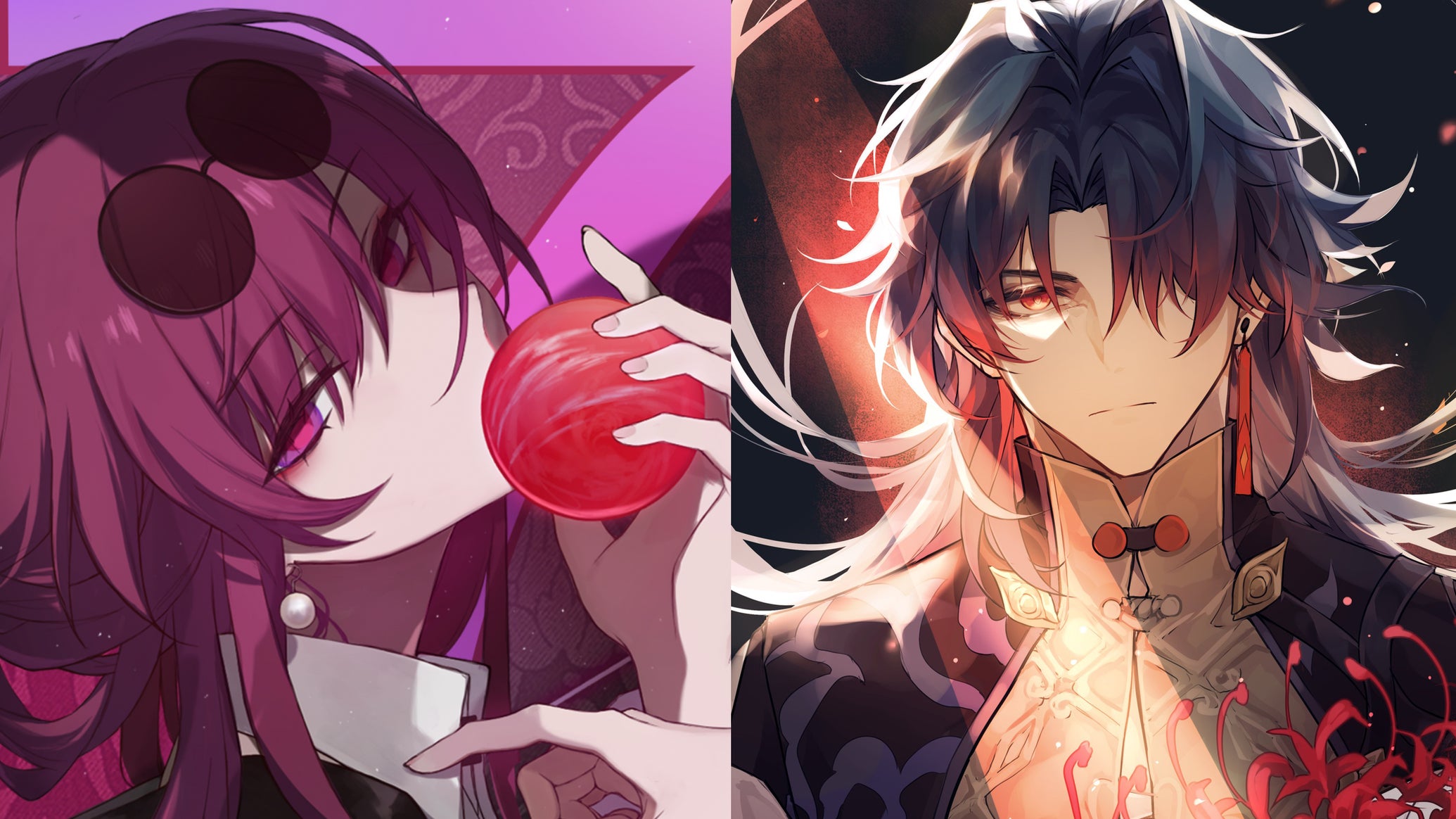 Anime artwork for Honkai Star Rail characters Kafka and Blade. - 1