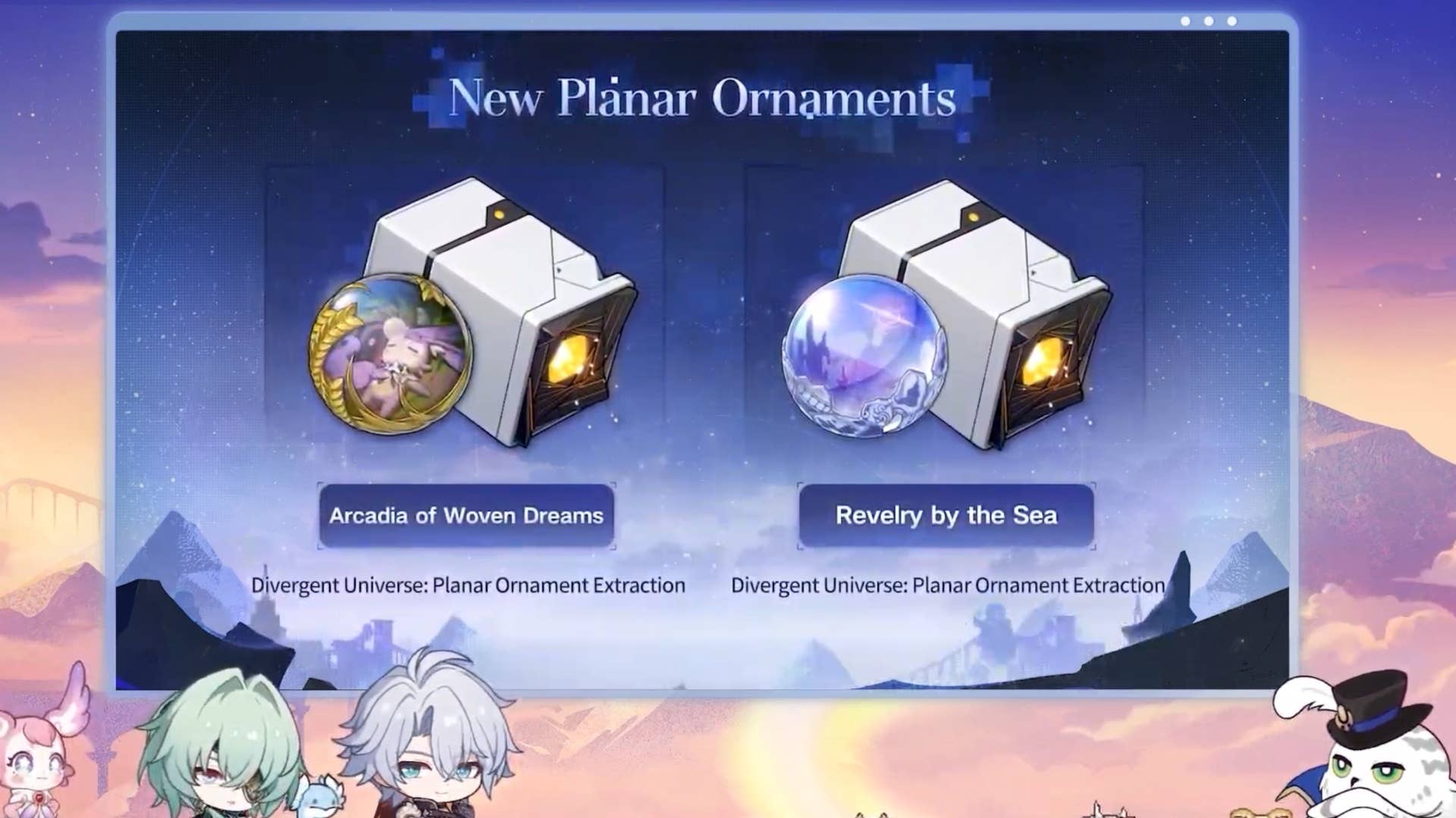 Honkai Star Rail 3.4 Programa Especial Novos Ornamentos Planares
