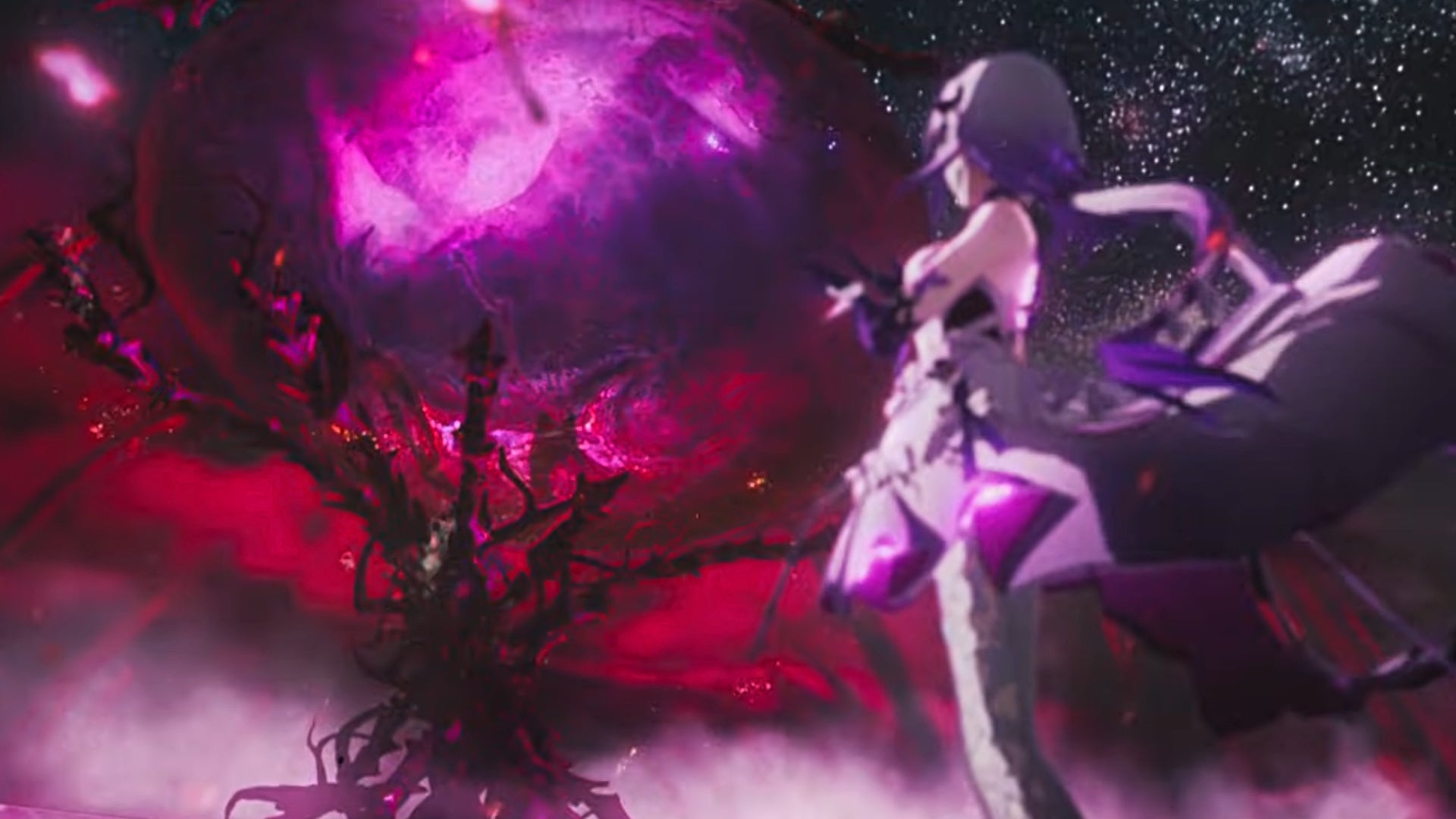 Castorice in Honkai Star Rail gazing at an ominous glowing orb - 5