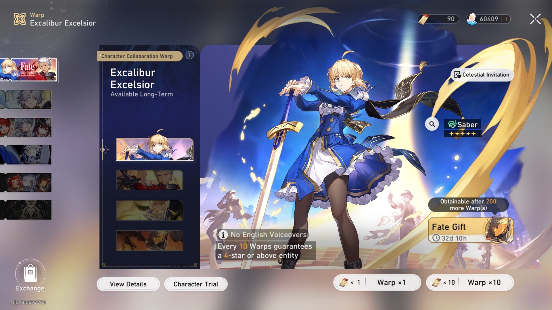 Honkai: Star Rail officially kicks off Fate/stay night collaboration with no boosted 4-stars and no plans for English VO - 4