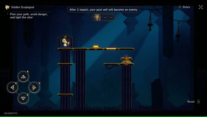 A Golden Scapegoat puzzle from Honkai: Star Rail, in its starting position.