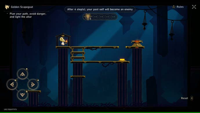 A Golden Scapegoat puzzle from Honkai: Star Rail, in its starting position.