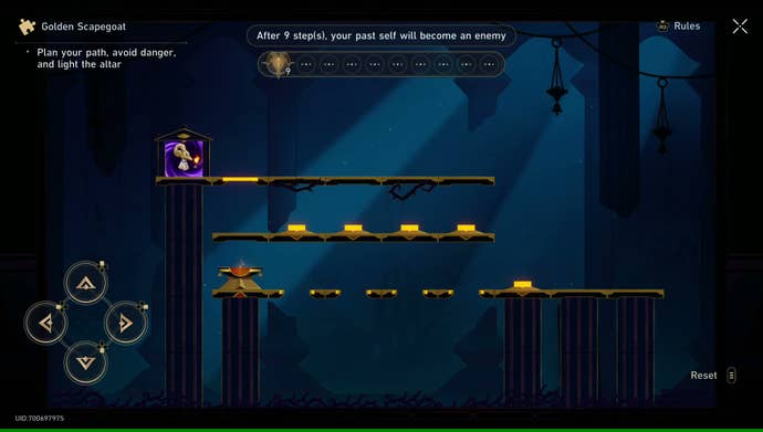 A Golden Scapegoat puzzle from Honkai: Star Rail, in its starting position.