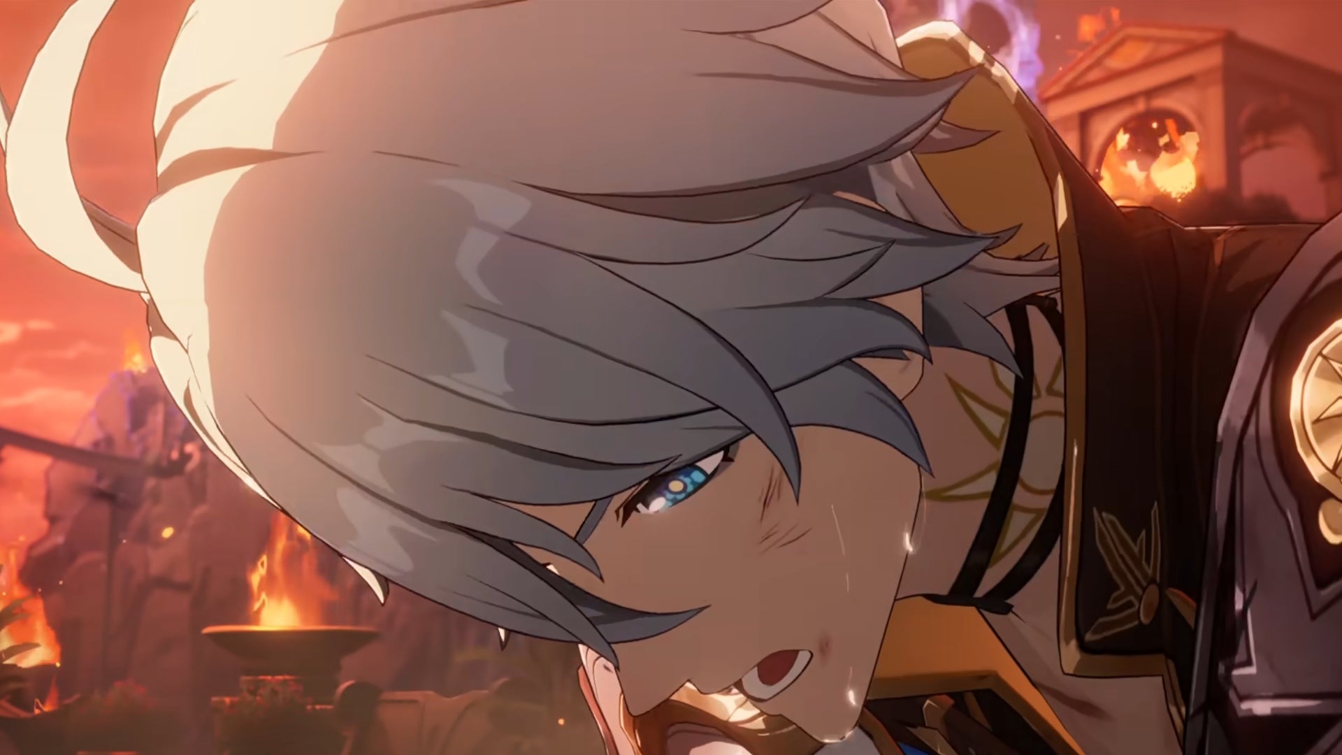 Phainon from Honkai Star Rail hanging his head in despair - 4