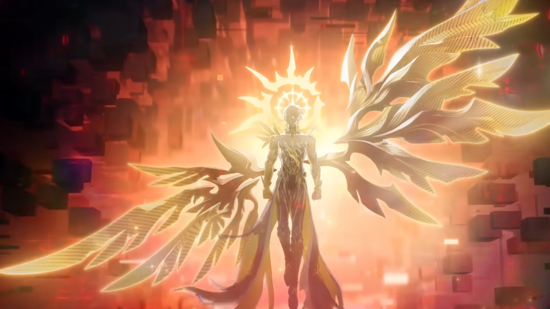Phainon from Honkai Star Rail transformed into a golden angel - 6