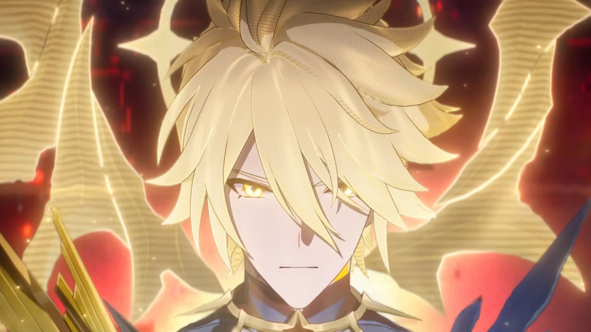 Phainon from Honkai Star Rail with glowing golden hair - 1