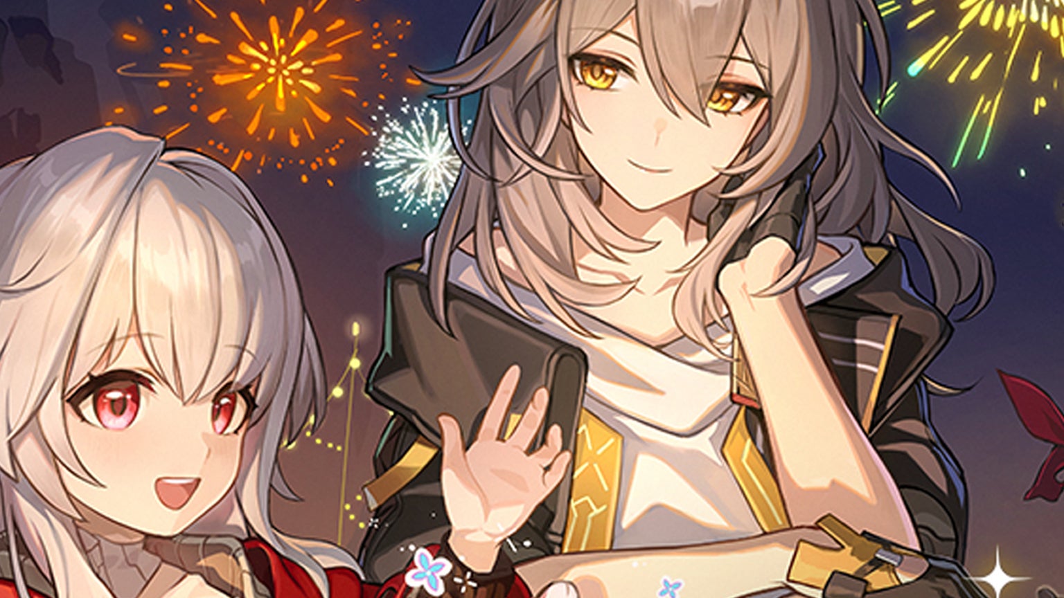 Image showing Honkai Star Rail characters with fireworks in the background. - 1