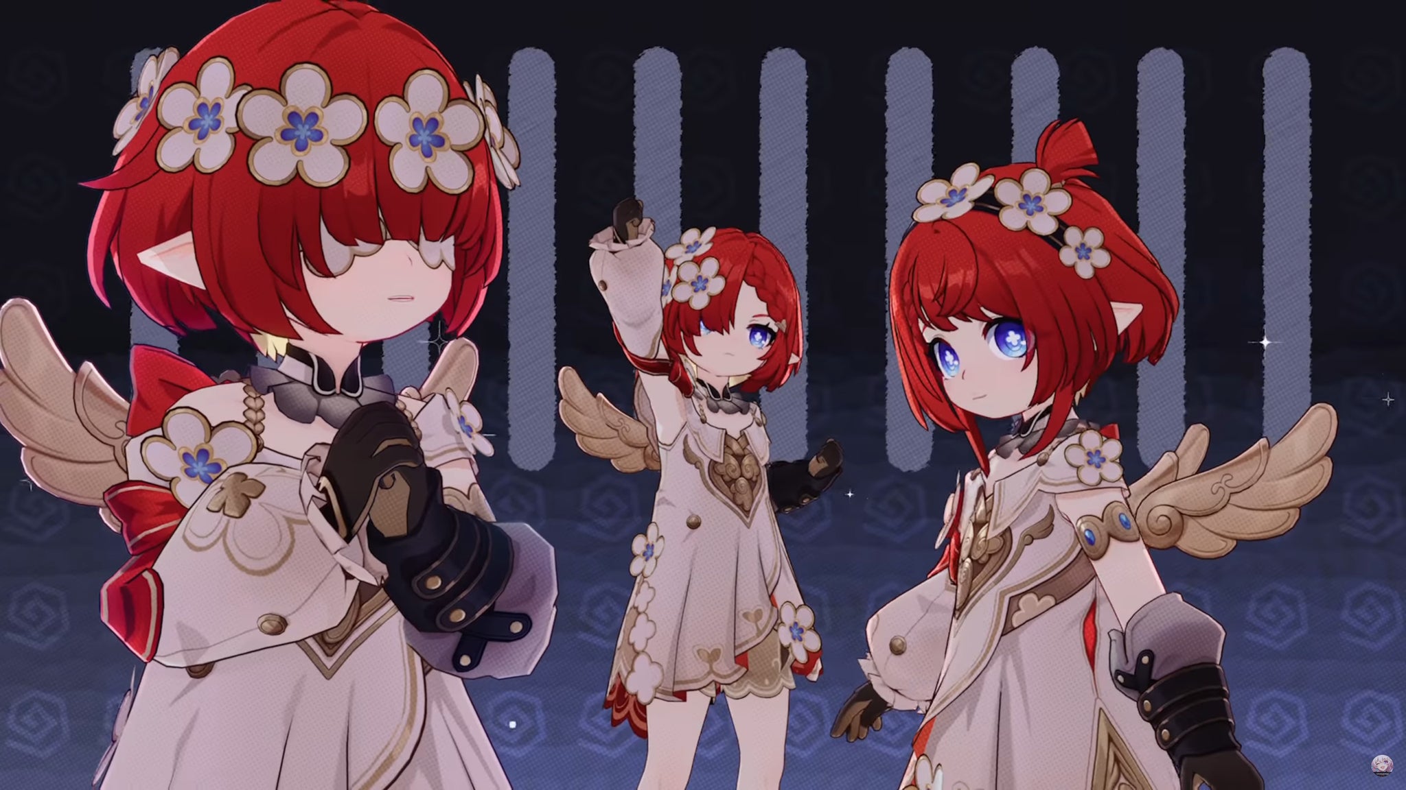 Tribbie from Honkai Star Rail looking moody against a black background - 4